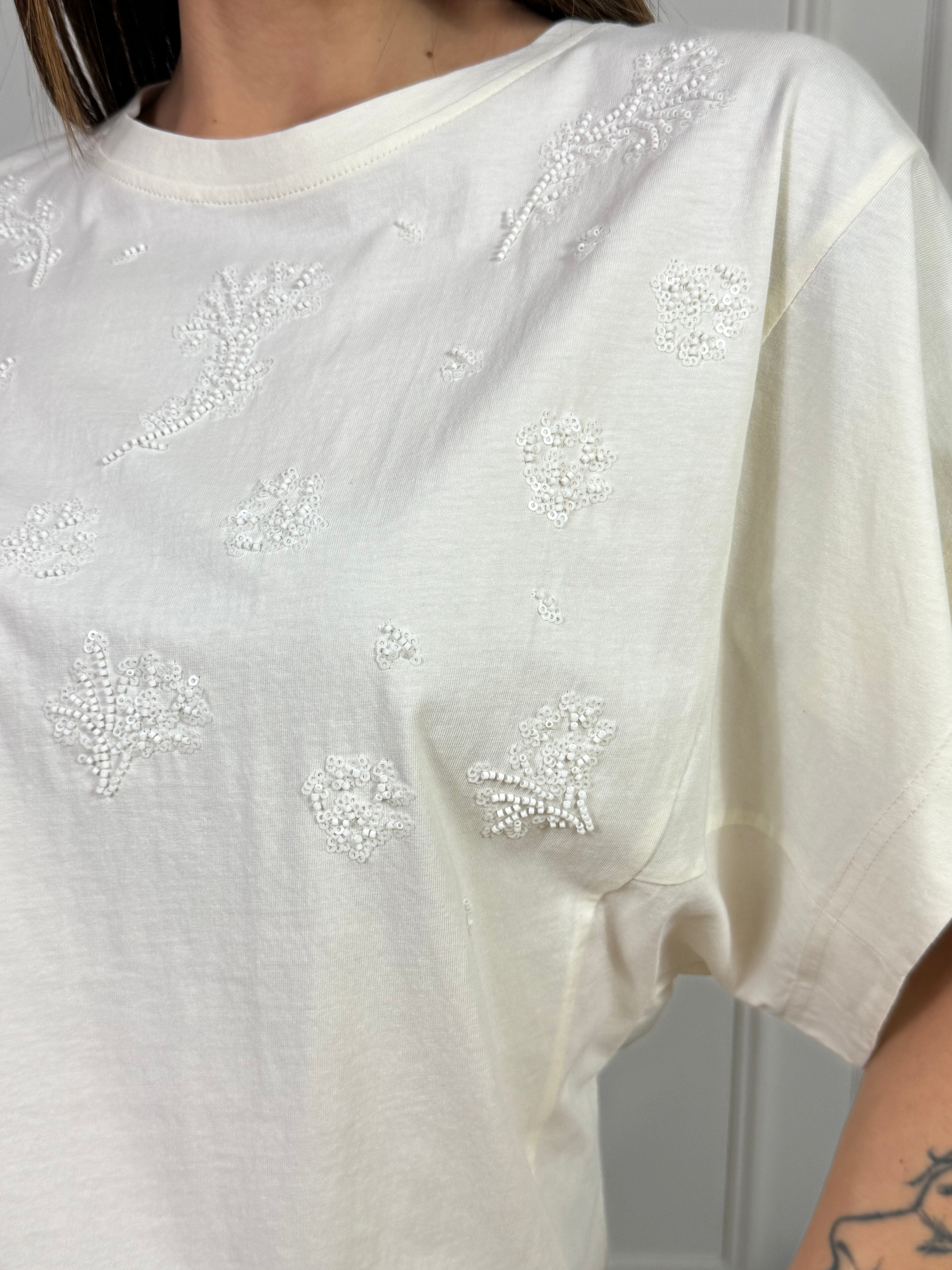 T-shirt  oversize Manila Grace con applicazioni