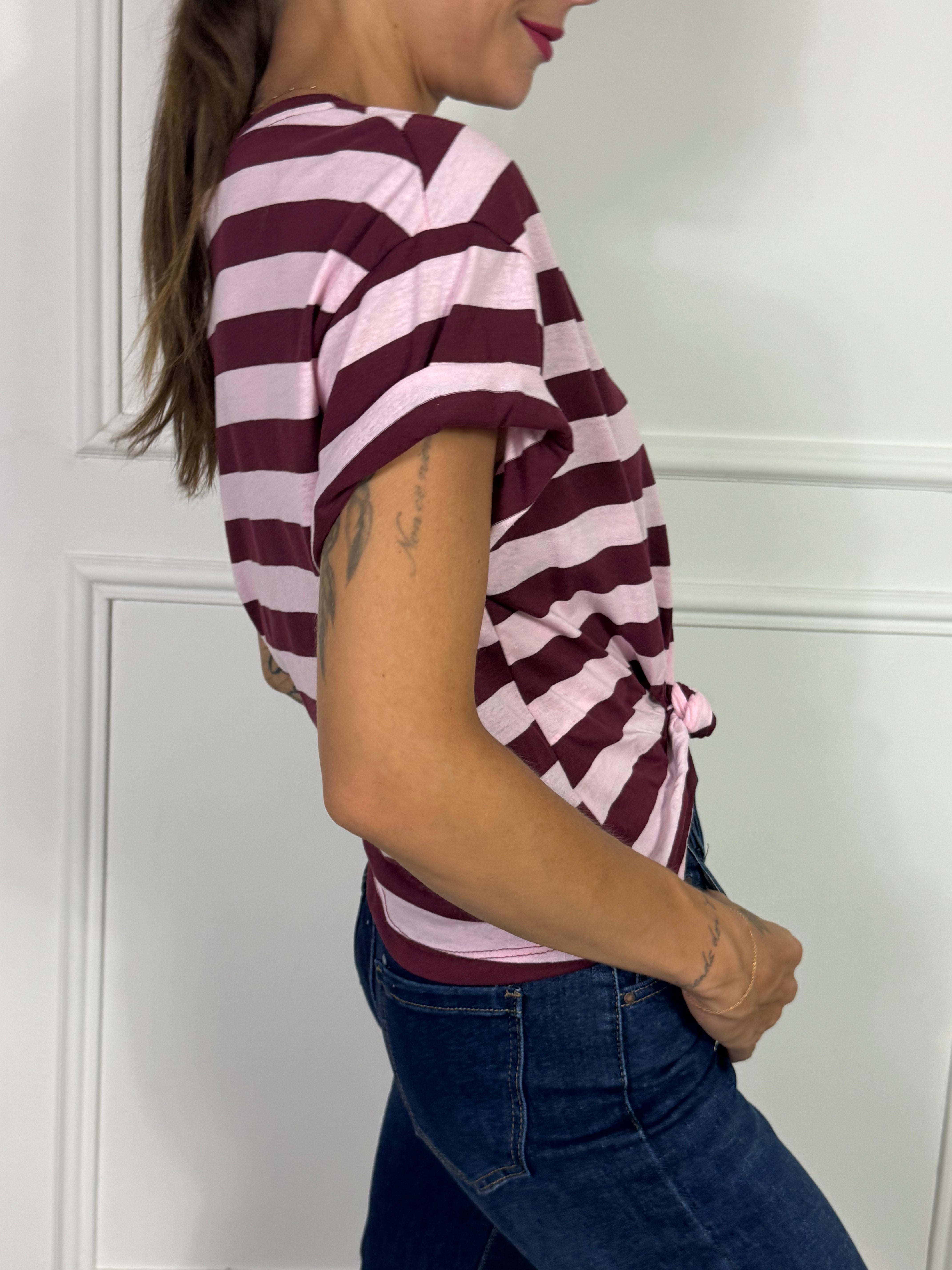 Maglia manica corta BOXY FIT Victoria ILMH  RIGHE