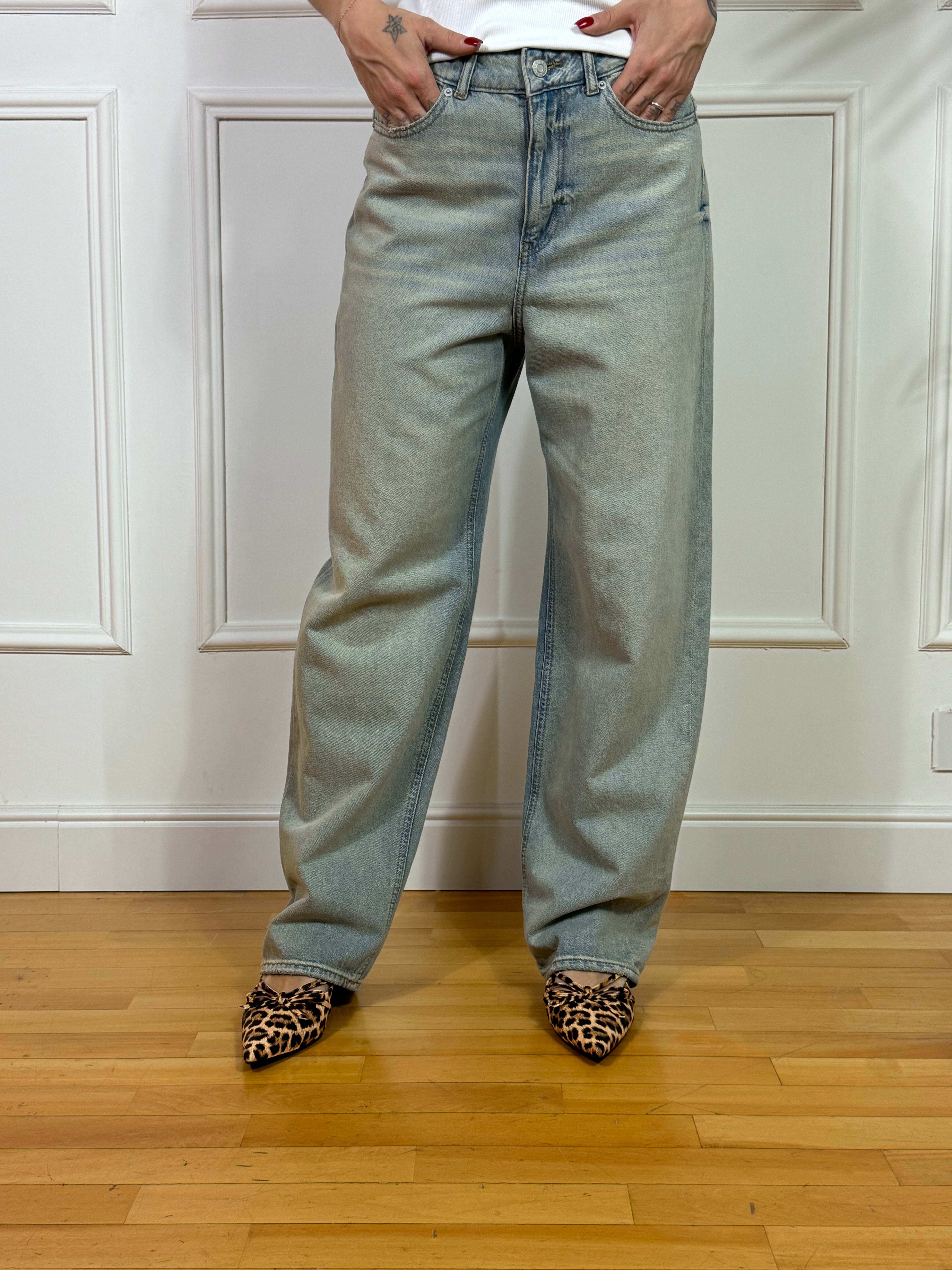 Jeans JJXX ERIN BAGGY MID WAIST - Lavaggio DENIM CHIARO SABBIATO