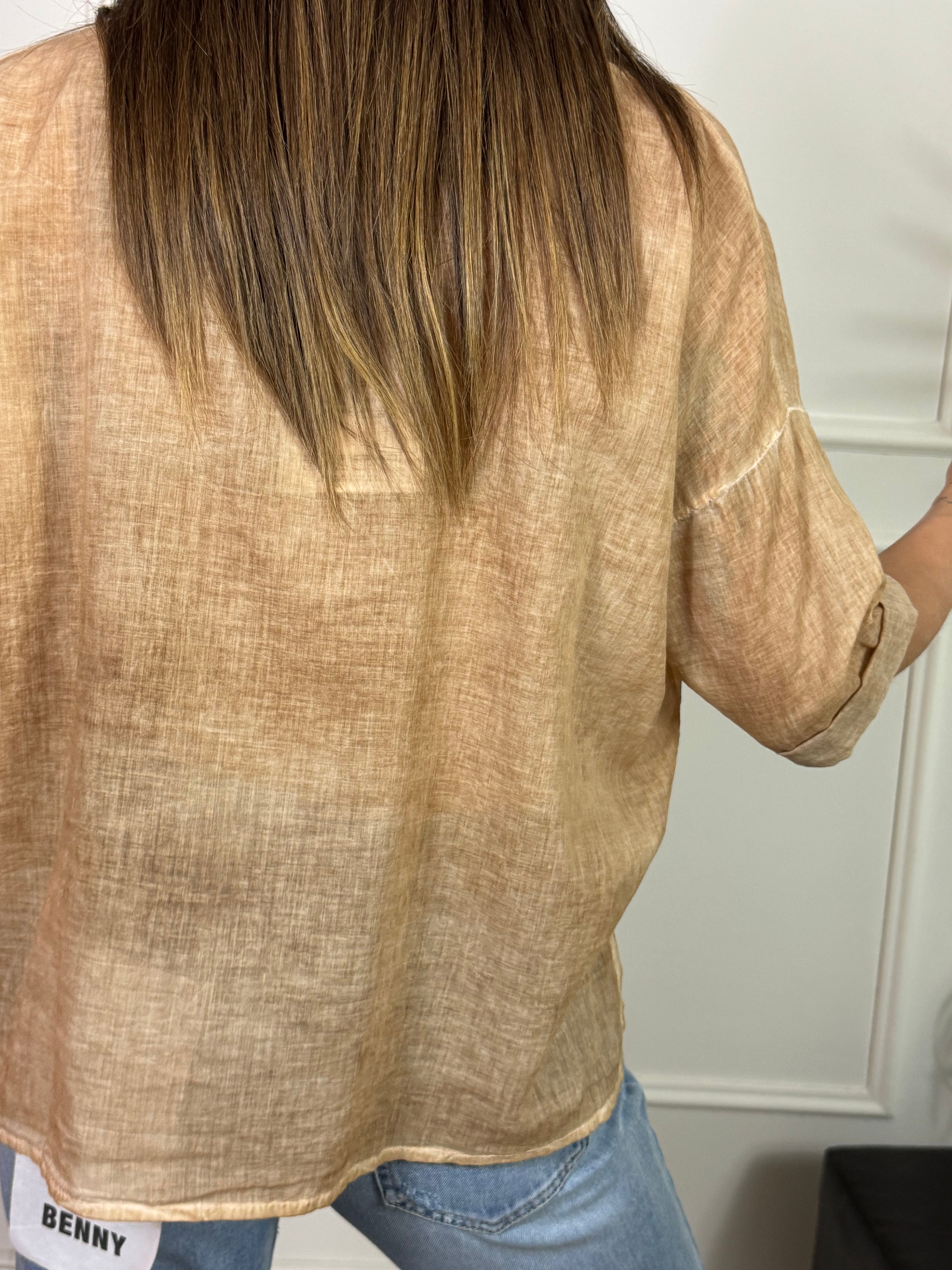 CAMICIA VOILE MANICA TRE QUARTI Have One EFFETTO VINTAGE