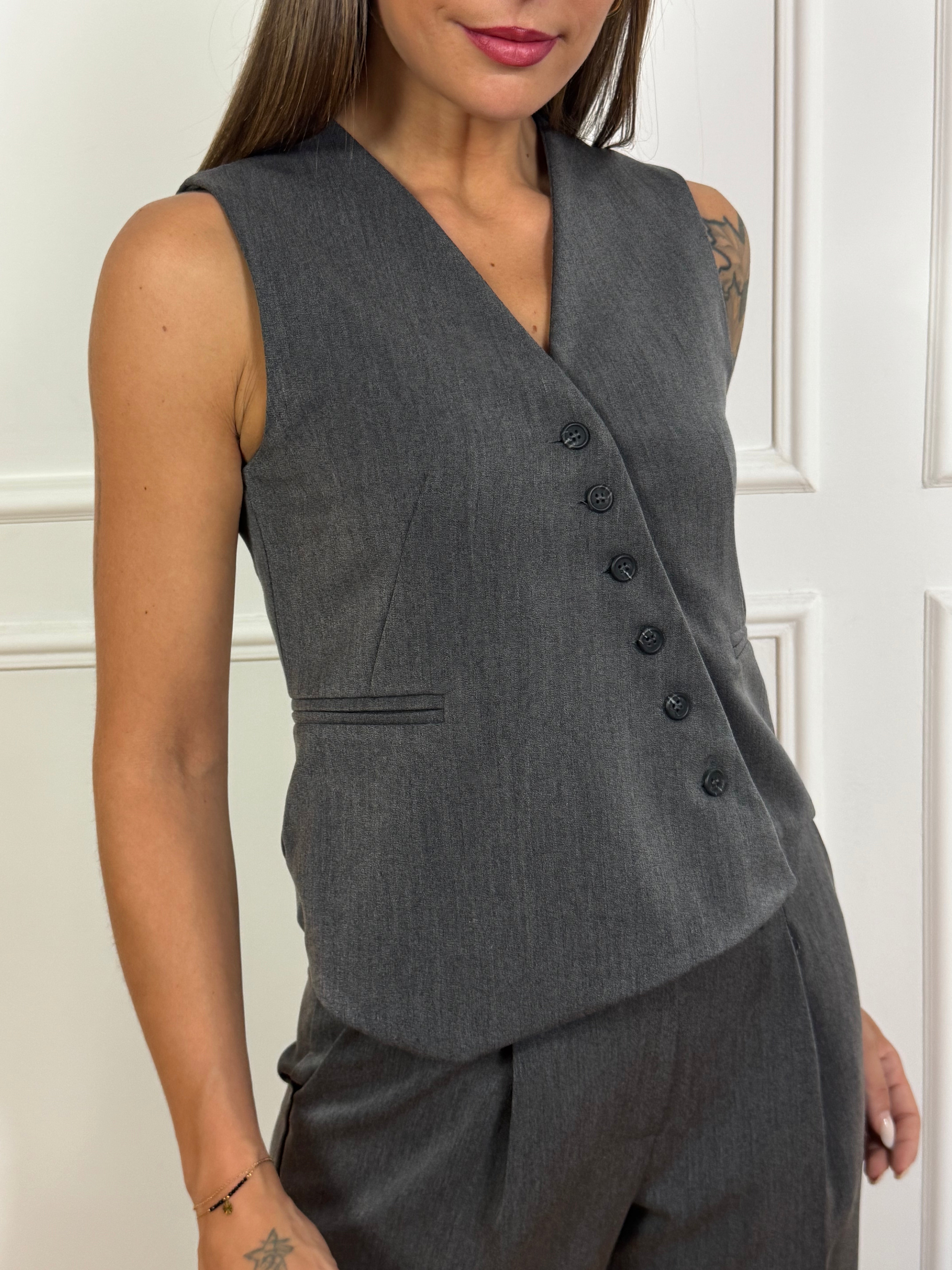 Gilet Susy Mix taglio ASIMMETRICO