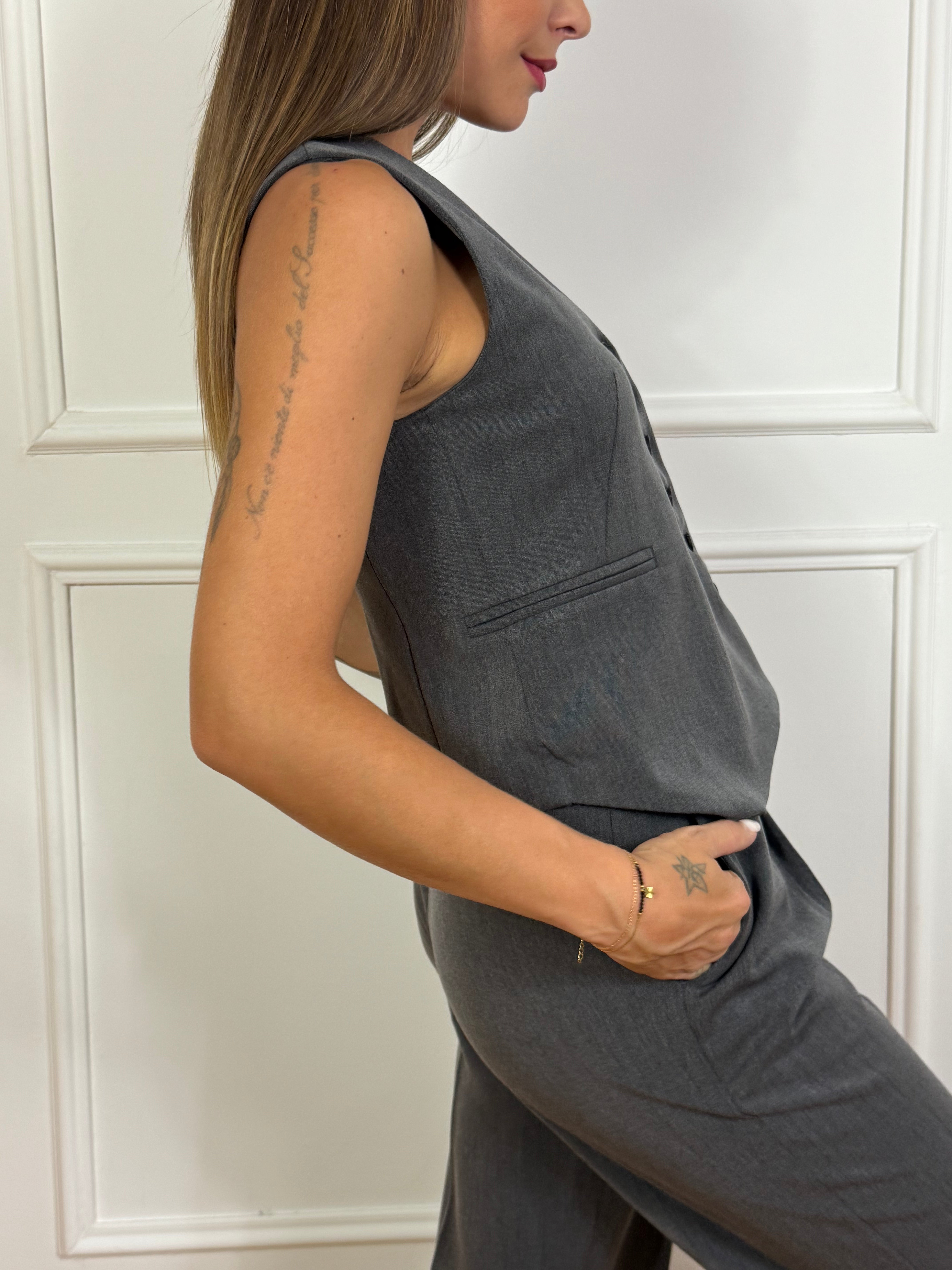 Gilet Susy Mix taglio ASIMMETRICO