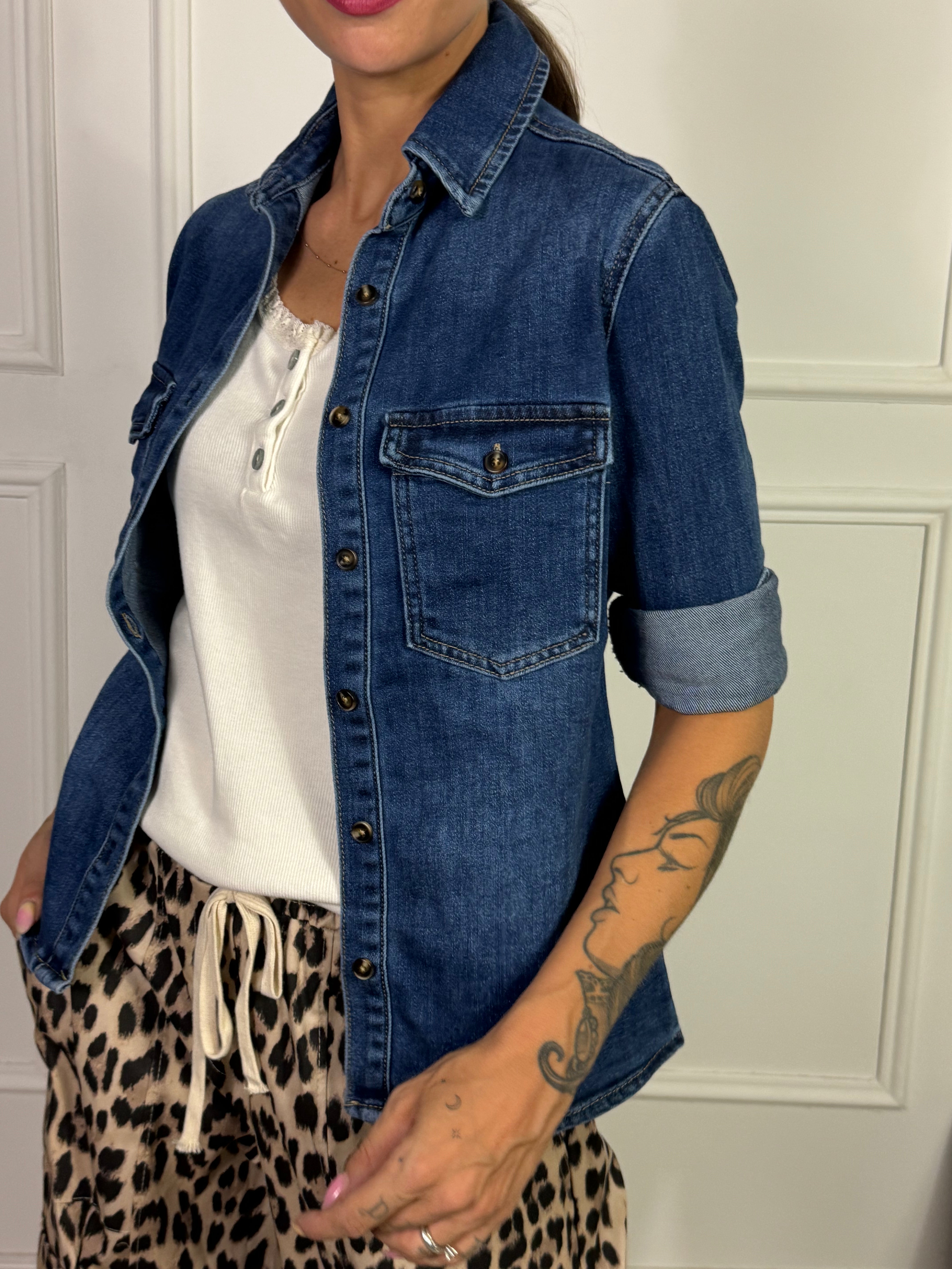 CAMICIA / GIACCA Victoria ILMH di jeans con TASCHINI