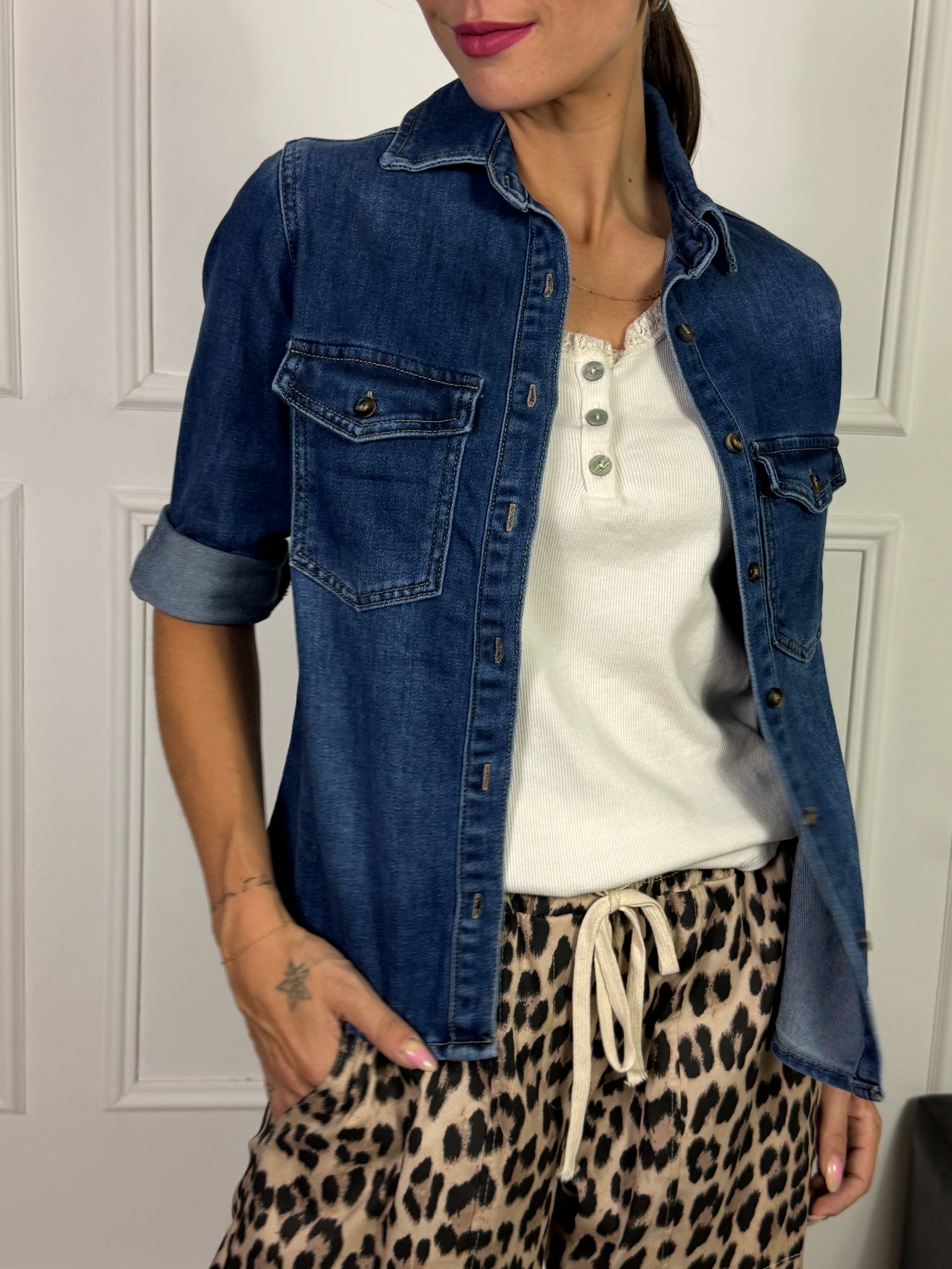 CAMICIA / GIACCA Victoria ILMH di jeans con TASCHINI