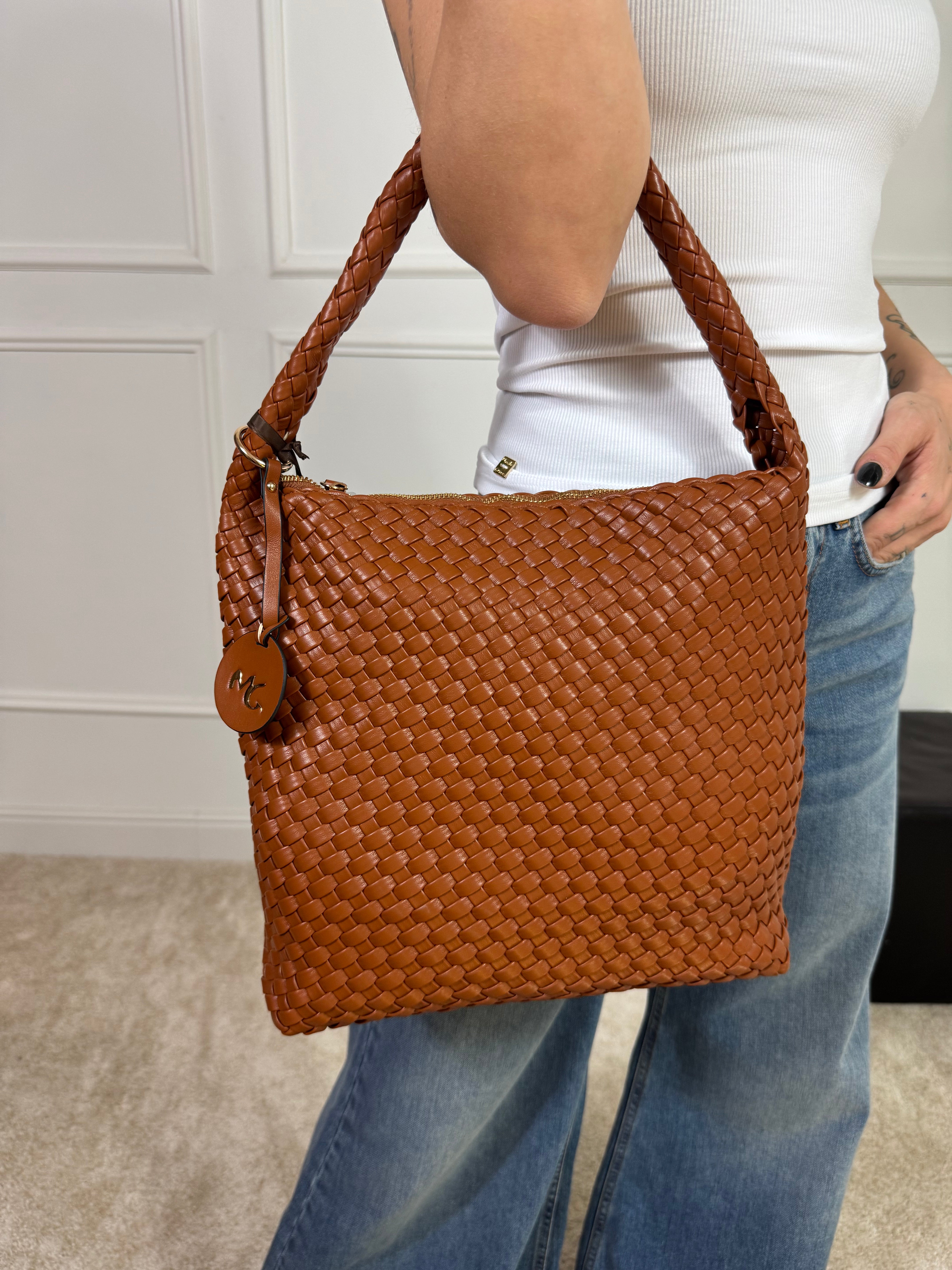 Borsa Manila Grace SECCHIELLO BAG ECOPELLE INTRECCIATA - ART. B820EU