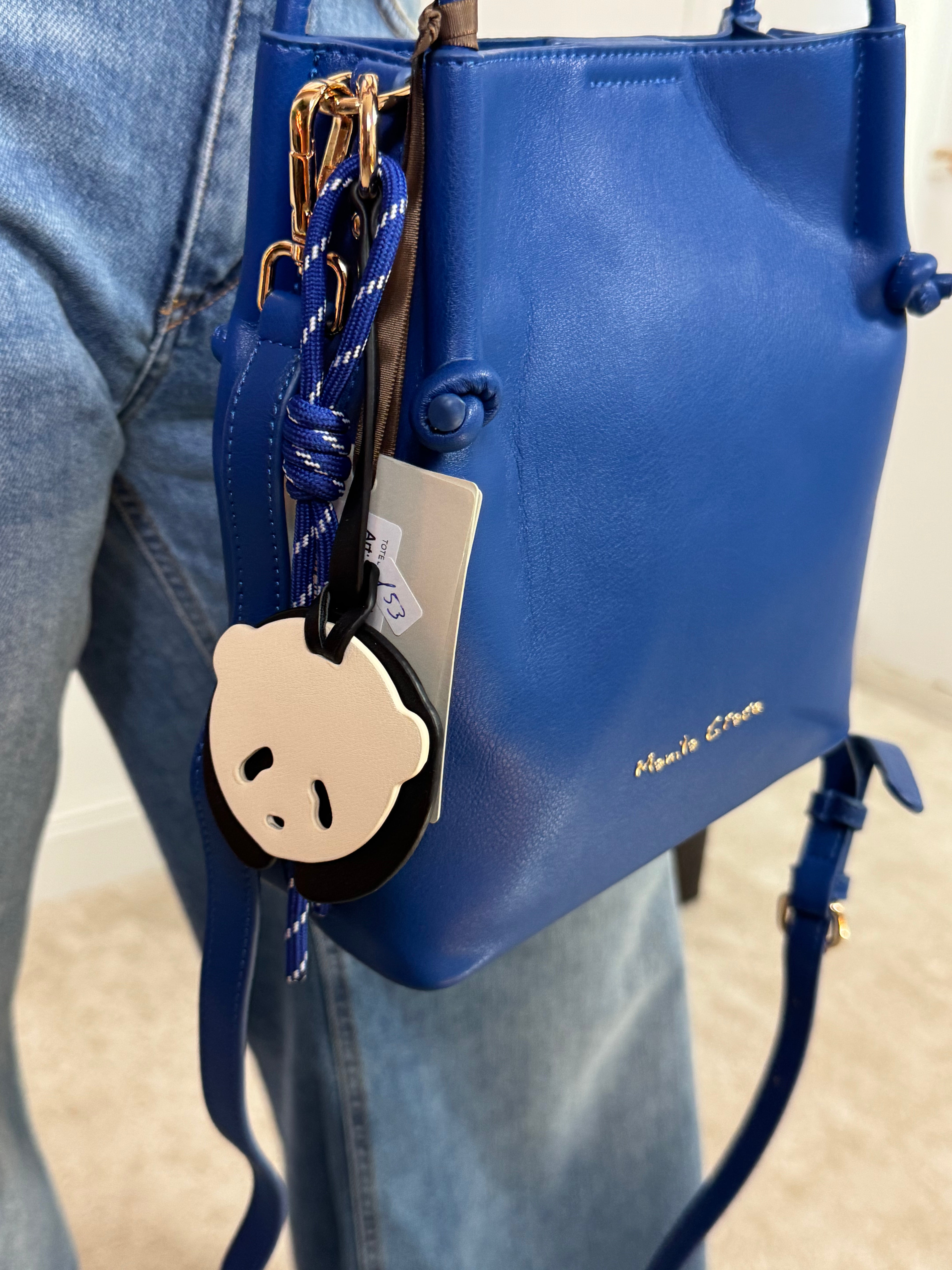 Borsa Manila Grace TOTE BAG PICCOLA ECOPELLE LISCIA CHARM PANDA - ART. B806EU