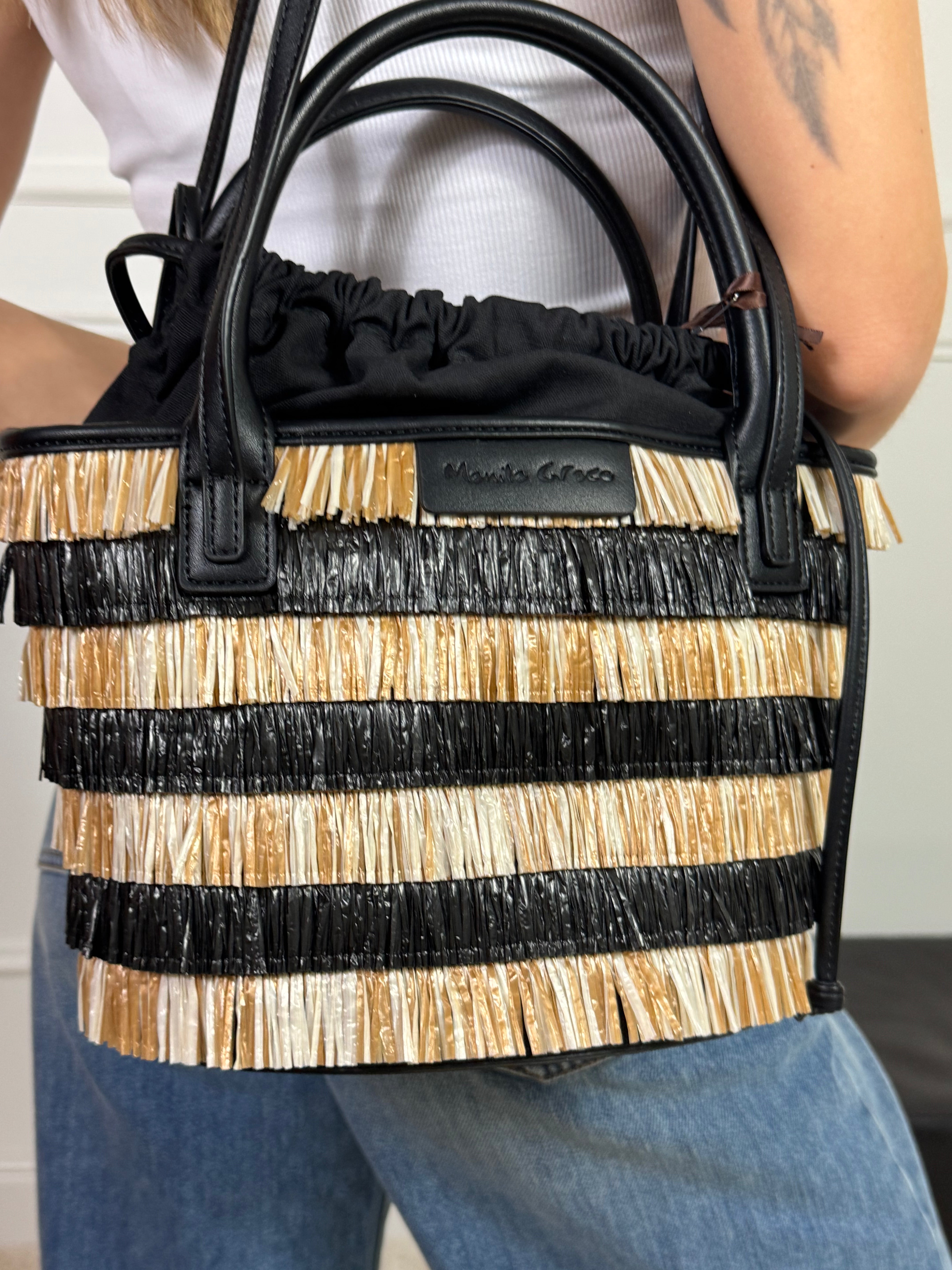 Borsa Manila Grace SHOPPING BAG RAFFIA - ART. B832EU