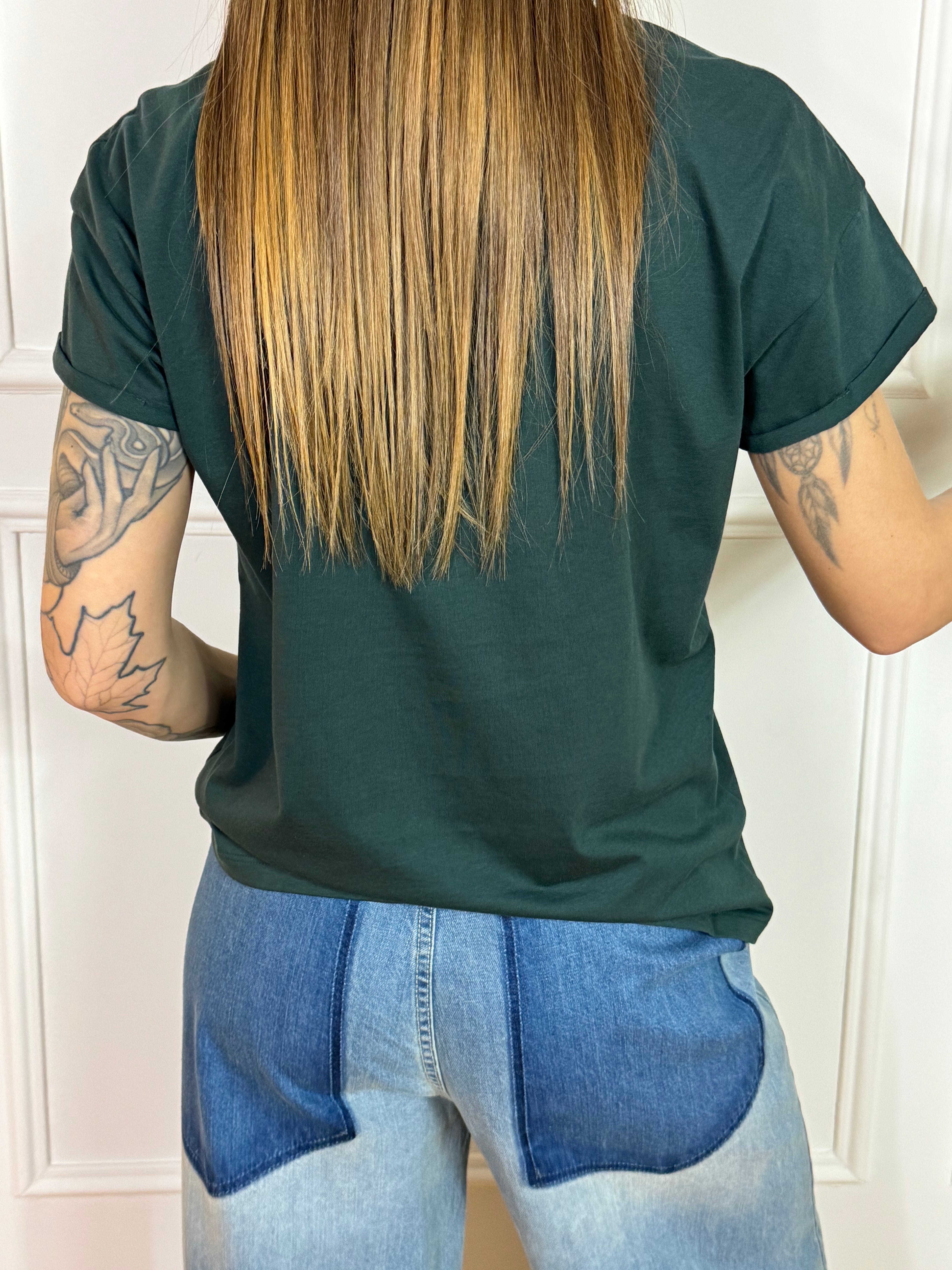 T-shirt Tensione In con scritta SENZA PENSIERI