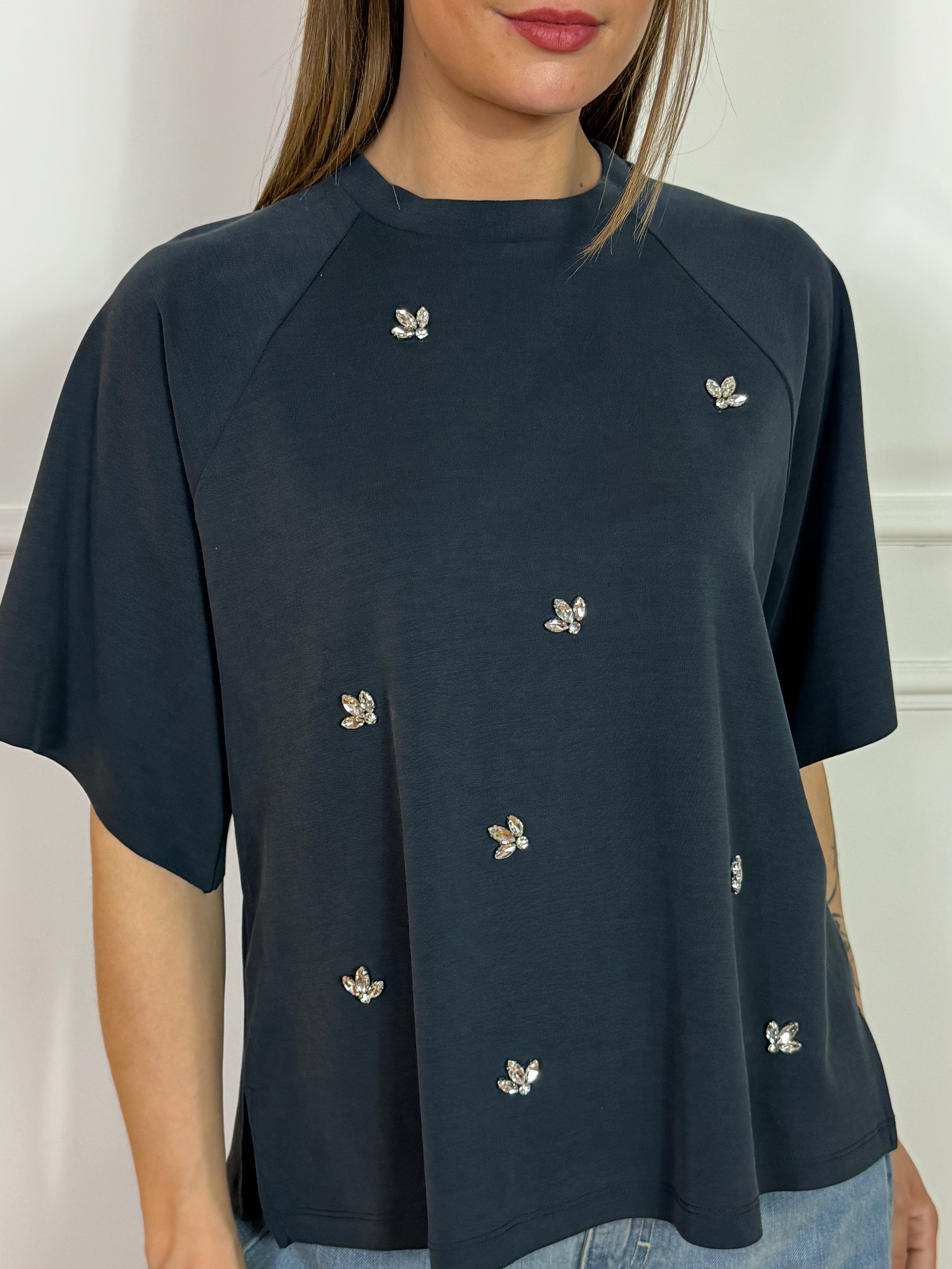 Maglia Tensione In con applicazioni gioiello