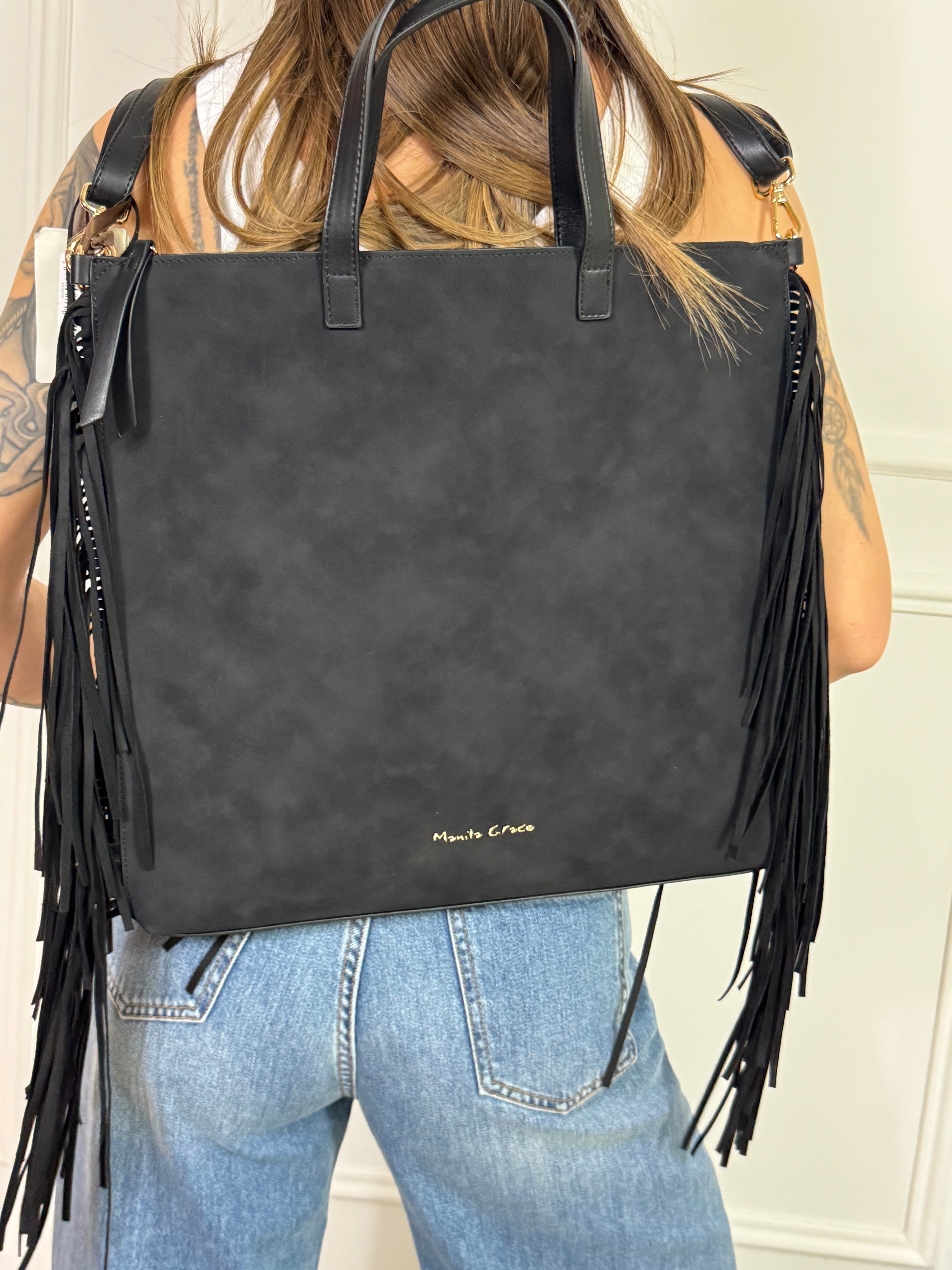 BORSA ZAINO Manila Grace CON FRANGE - ART. B803EU