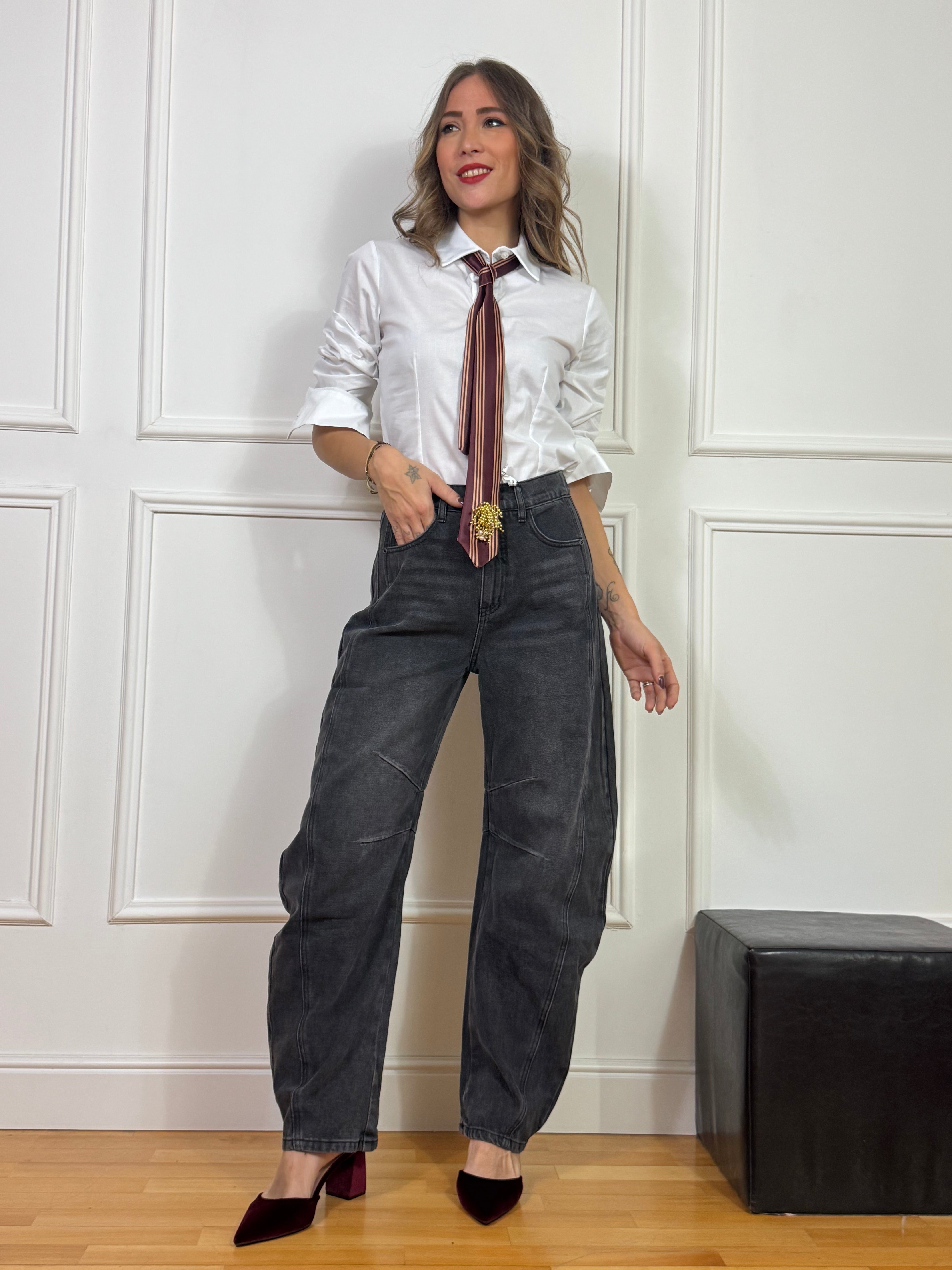 Jeans Susy Mix BANANA - GRIGIO DELAVE'