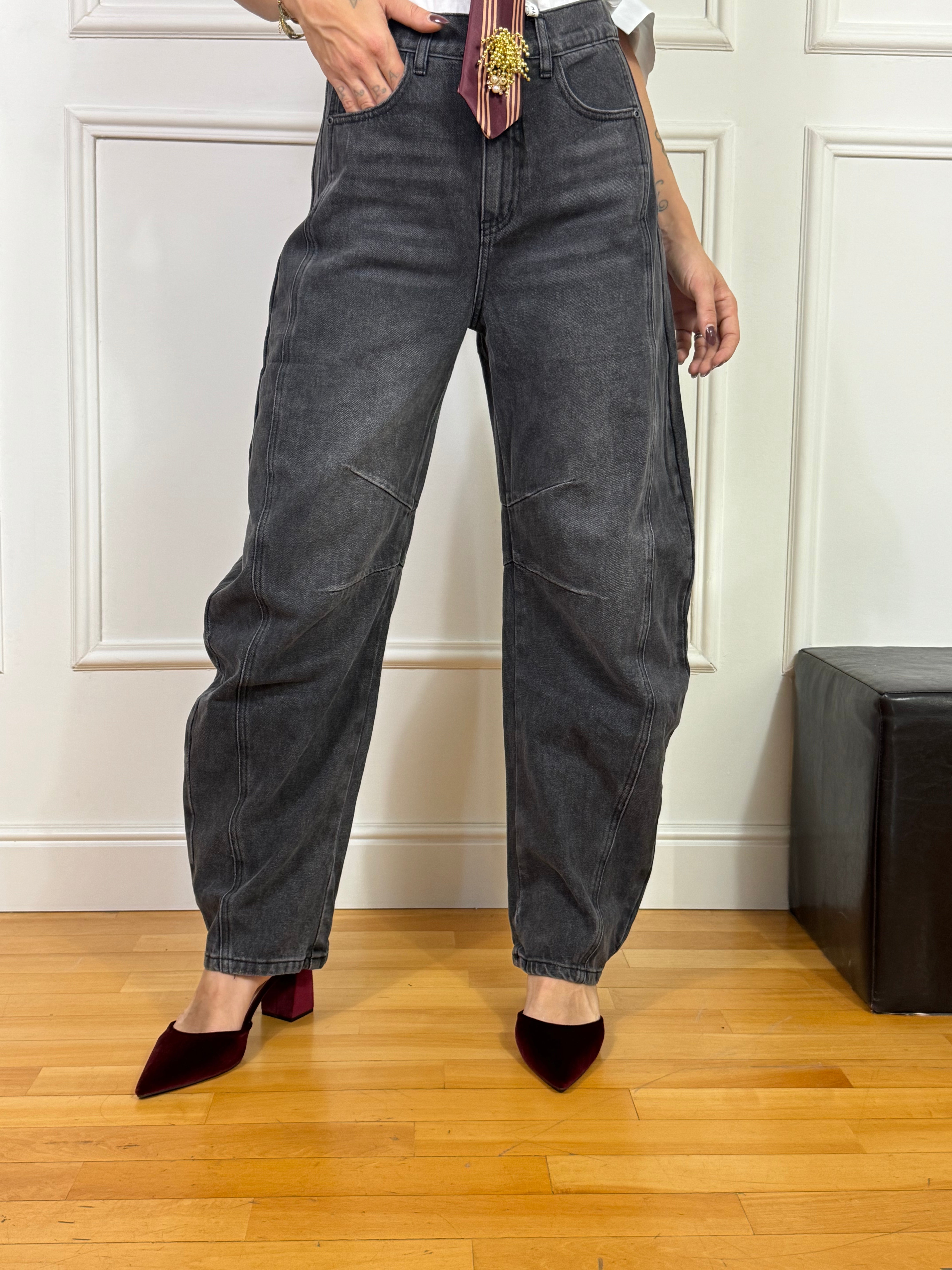 Jeans Susy Mix BANANA - GRIGIO DELAVE'