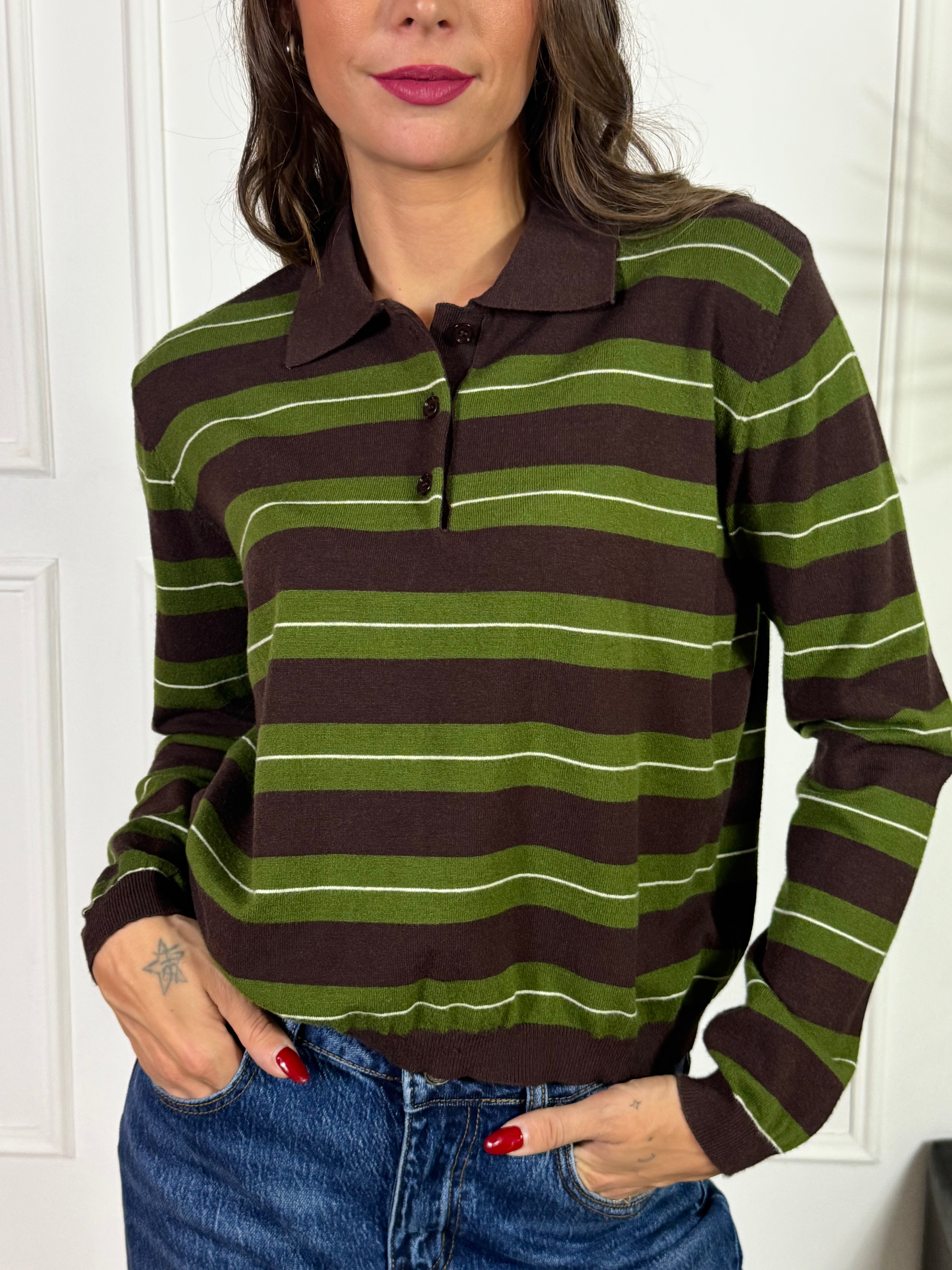 Maglia VICTORIA ILMH POLO FANTASIA RIGHE