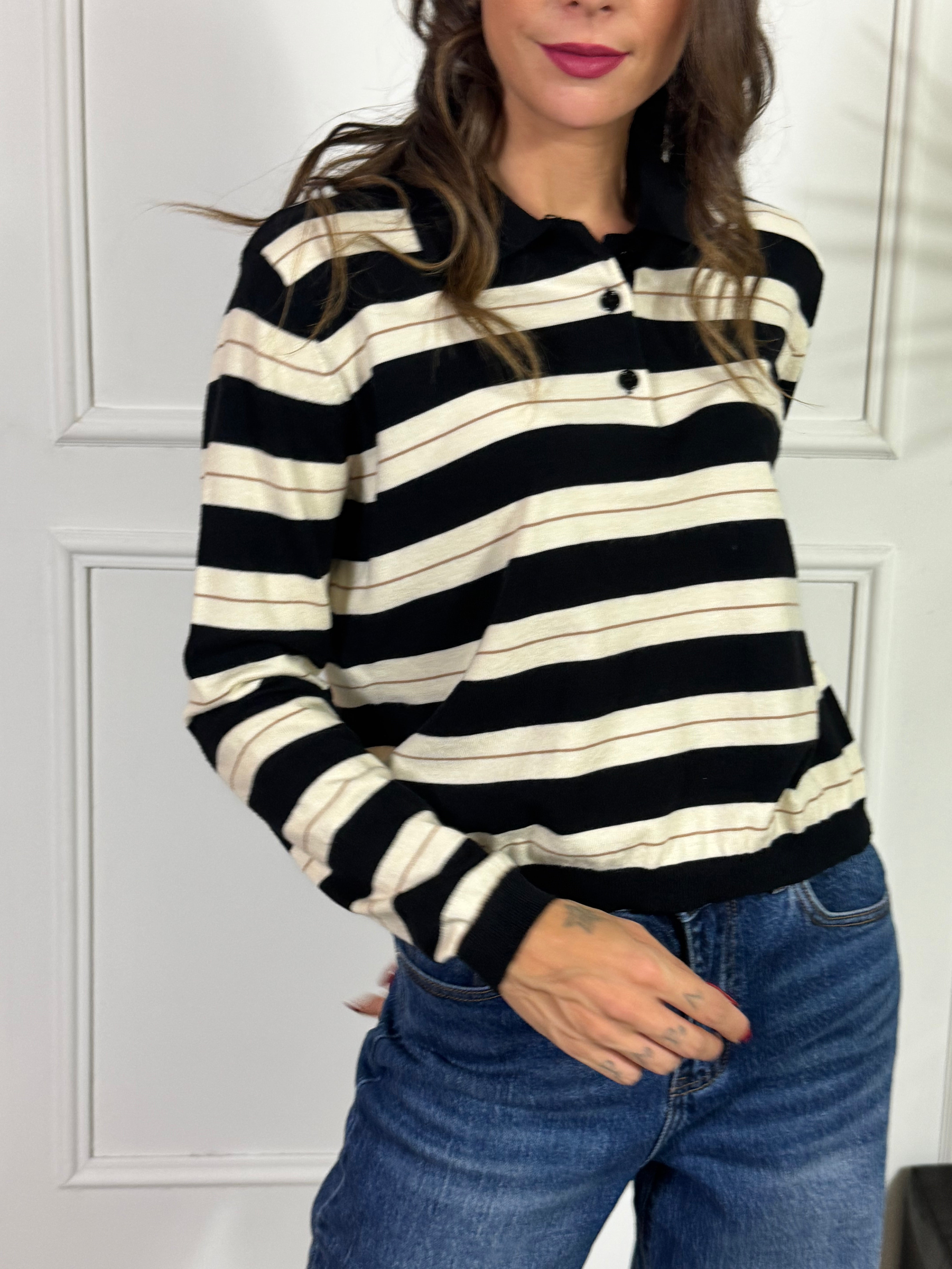 Maglia VICTORIA ILMH POLO FANTASIA RIGHE