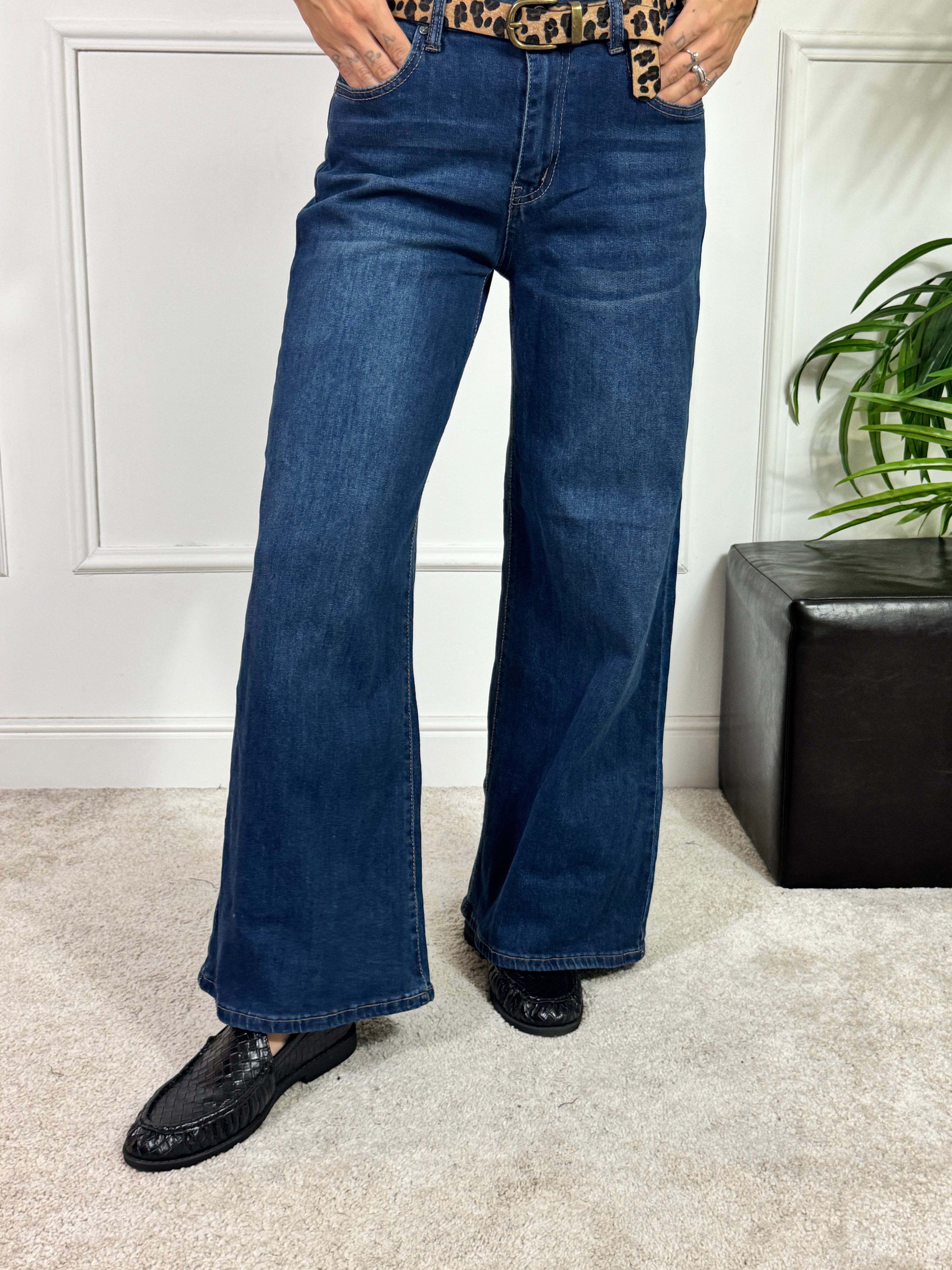 JEANS Victoria ILMH con CINTURA LEOPARDATA