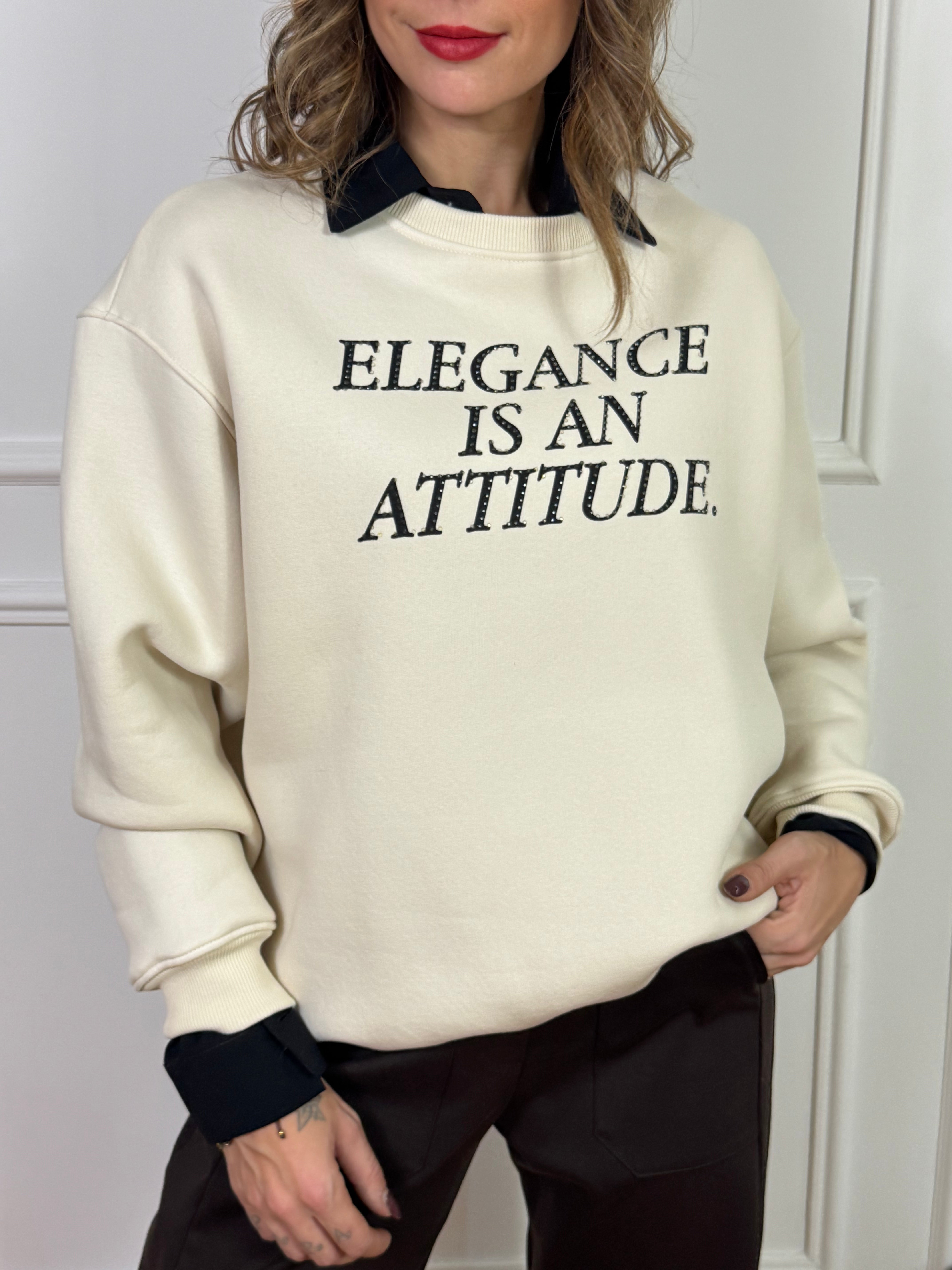 Felpa oversize Susy Mix ELEGANCE IS AN ATTITUDE