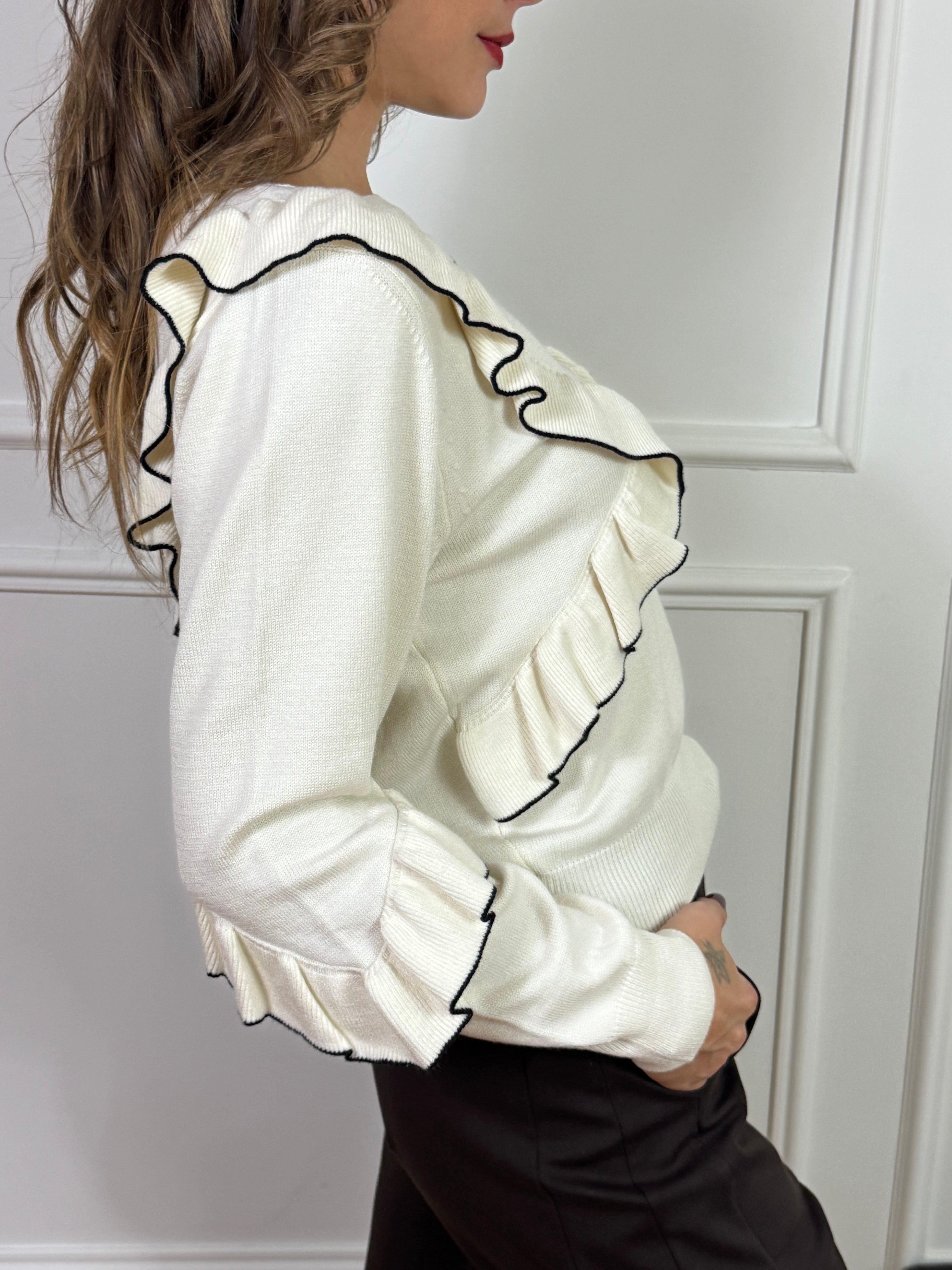 Maglia Susy Mix con gale e bordino a contrasto