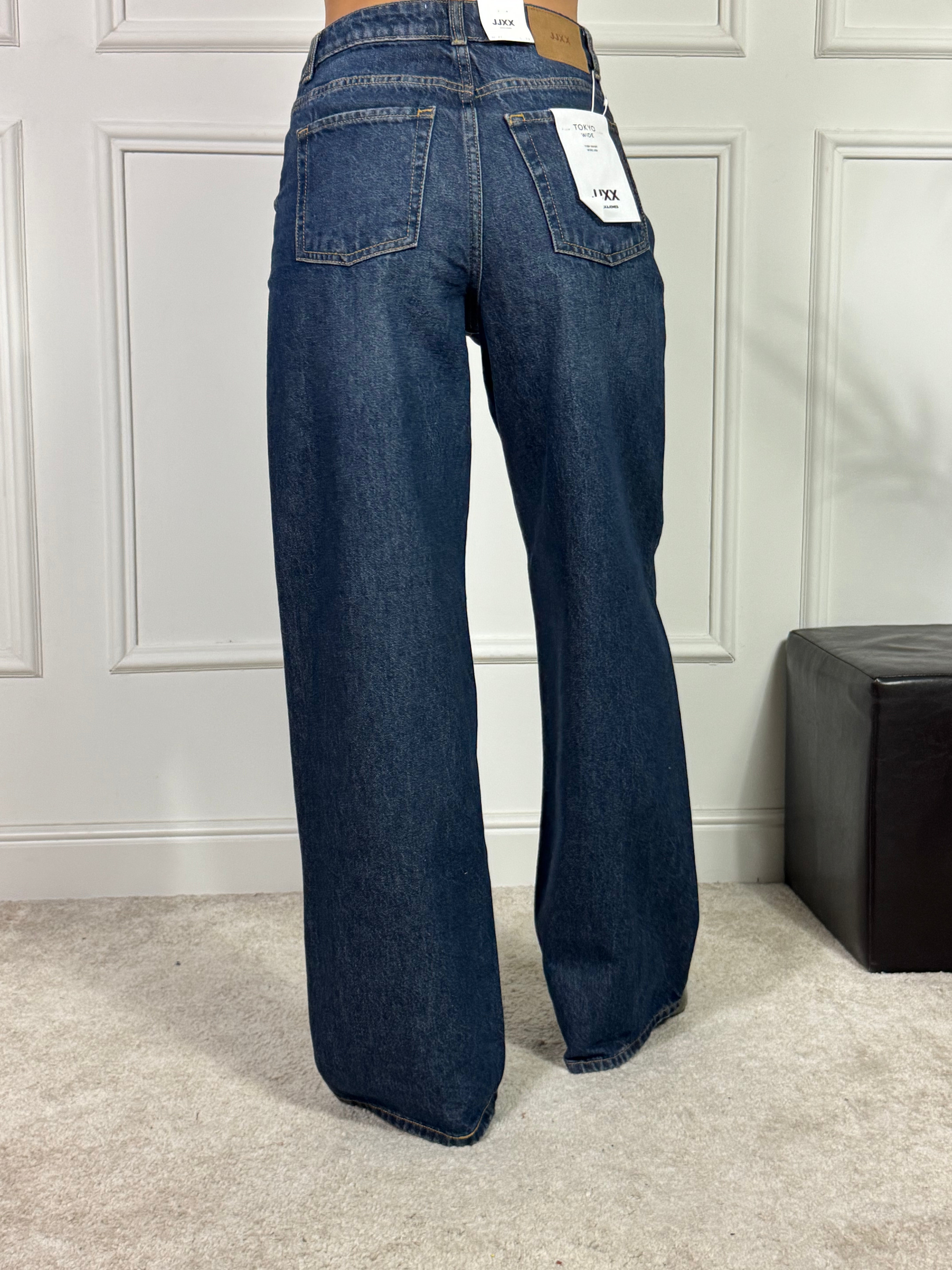 Jeans JJXX - TOKYO CATIE WIDE - DARK BLUE DENIM