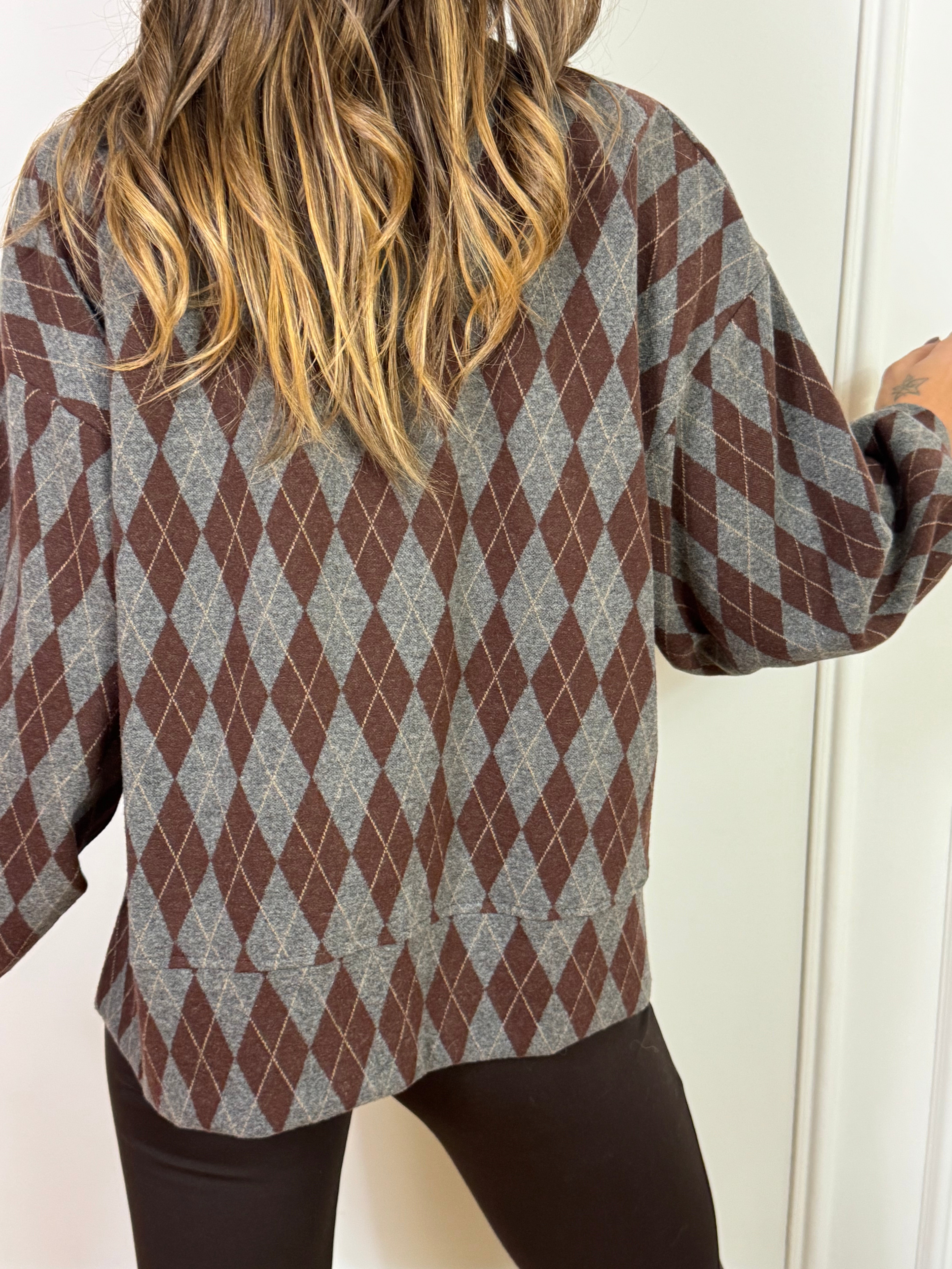 FELPA over spalla scesa spacchetti laterali Have One ROMBI