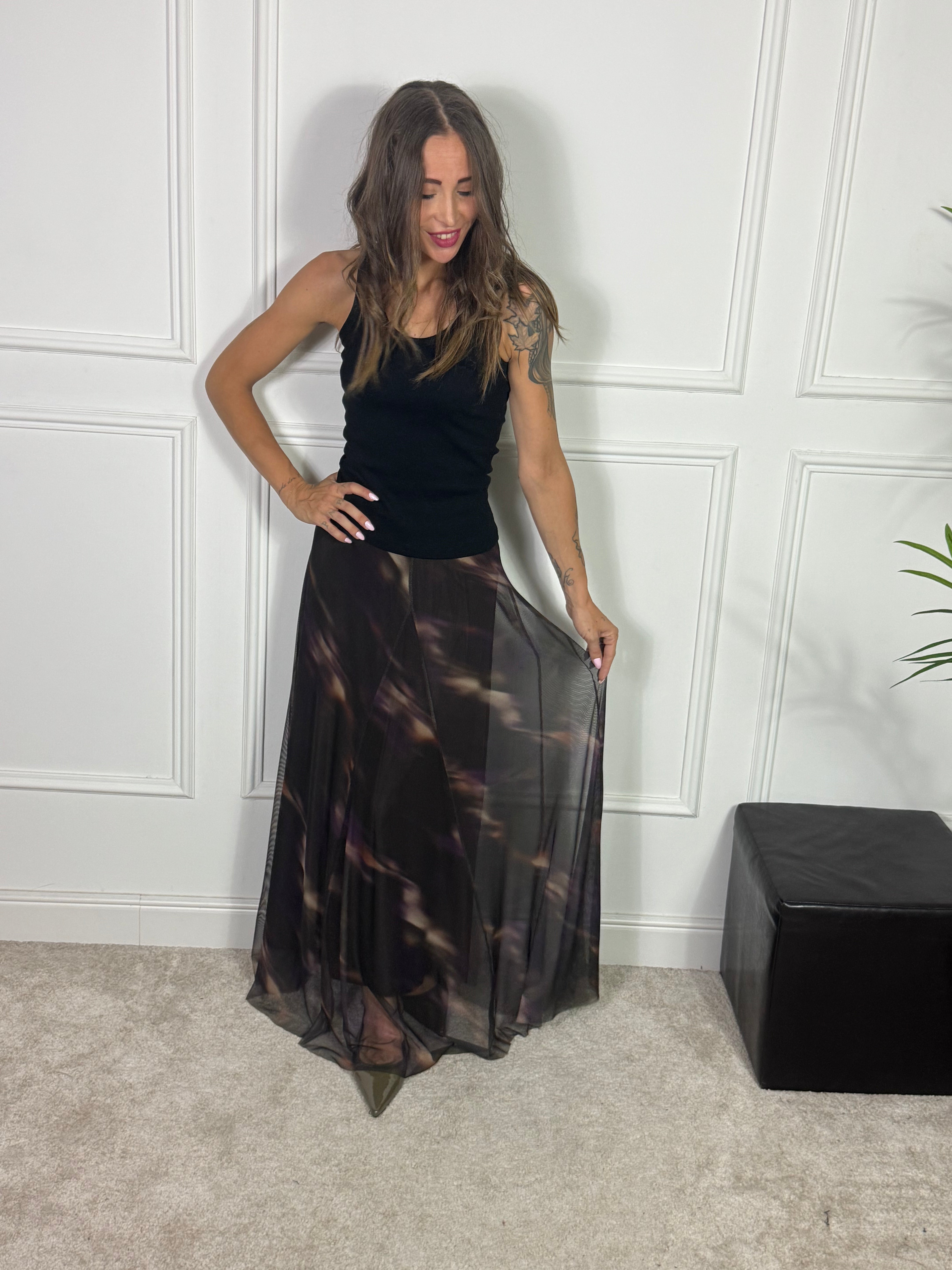 Gonna lunga in tulle Susy Mix TIE N DYE