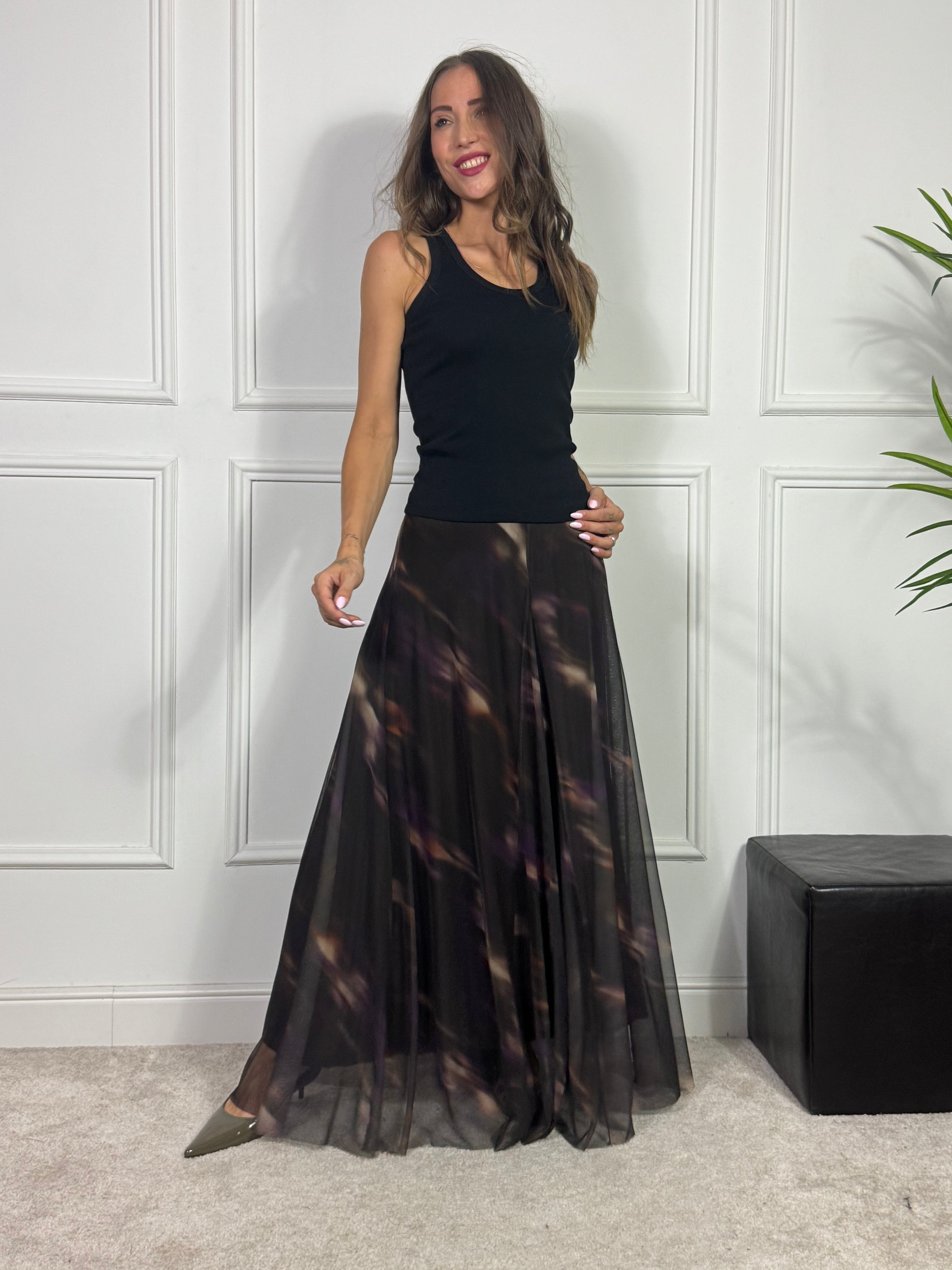 Gonna lunga in tulle Susy Mix TIE N DYE