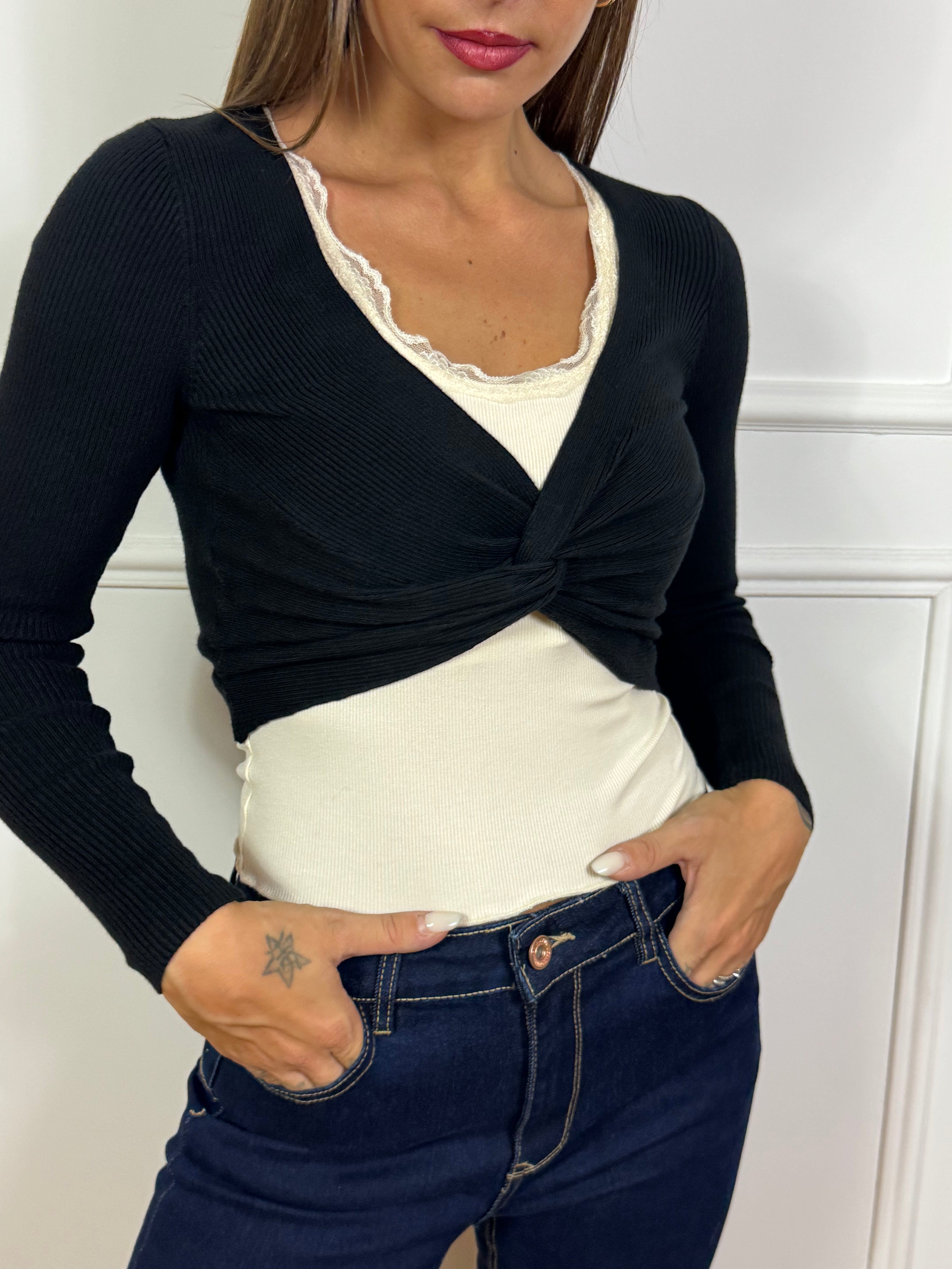 MAGLIA CORTA CANNETTATA Victoria ILMH con NODO