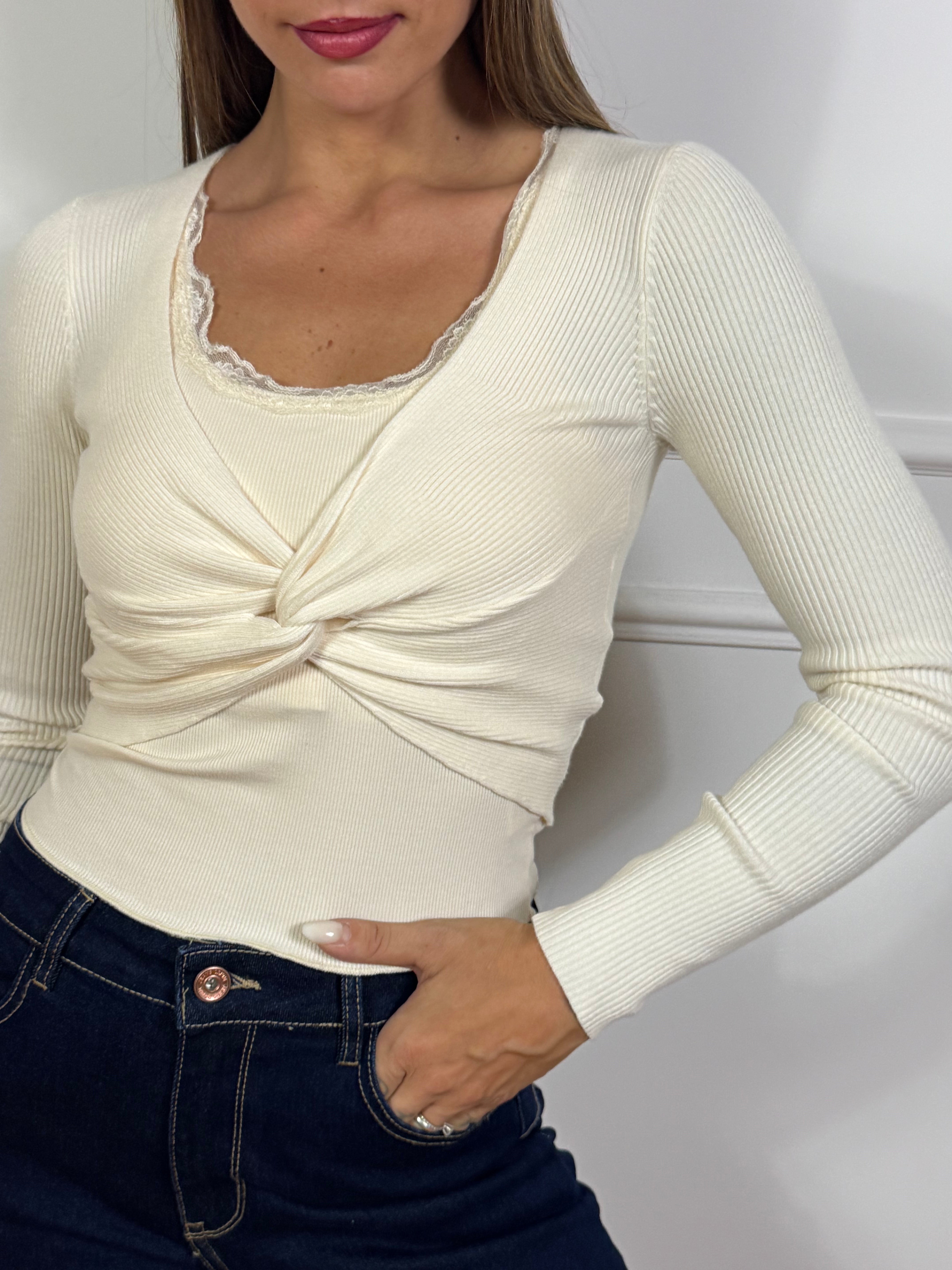 MAGLIA CORTA CANNETTATA Victoria ILMH con NODO