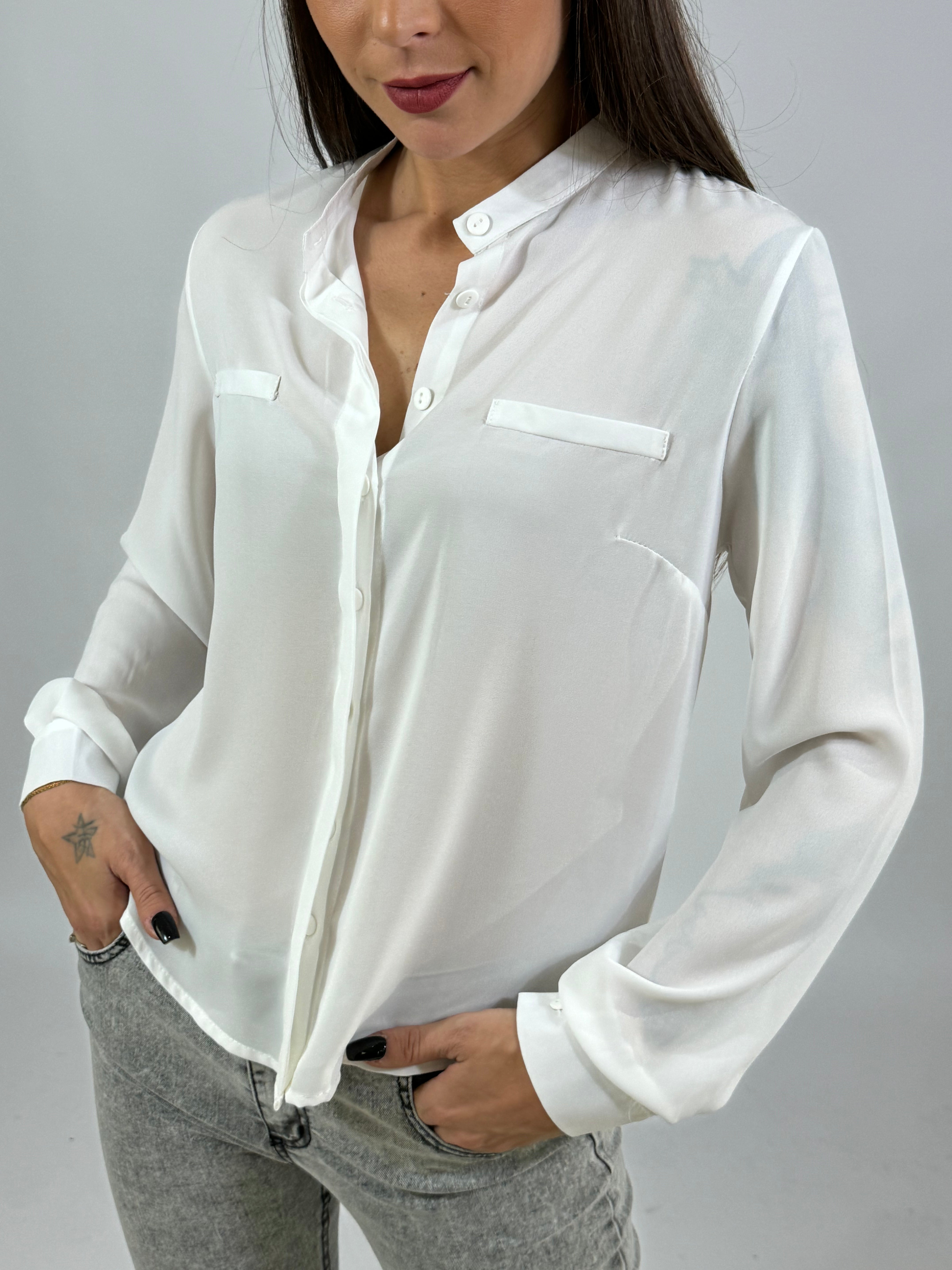 Camicia in georgette Kikisix COLLO ALLA COREANA