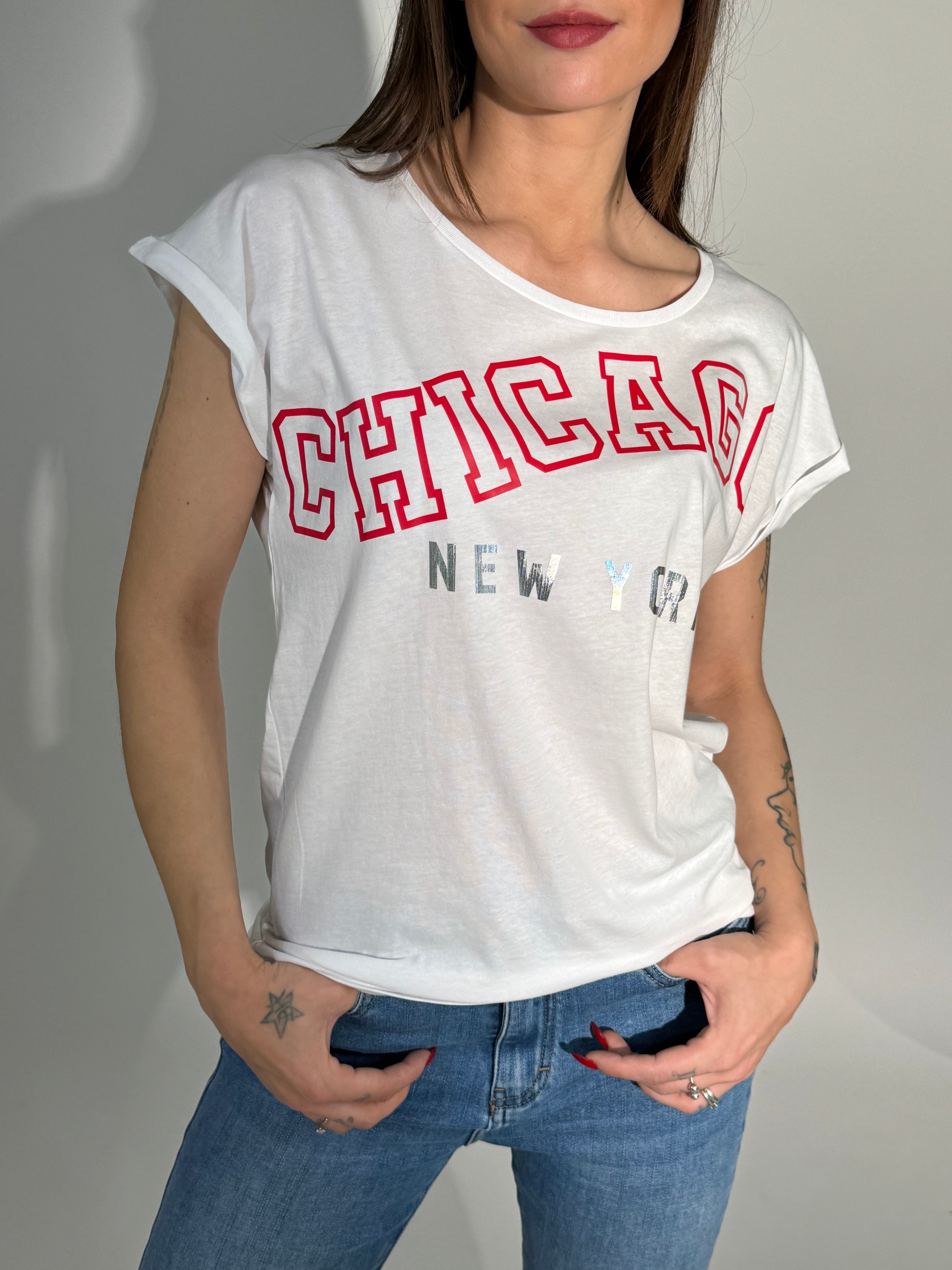 T-shirt OVER con stampa Susy Mix CHICAGO