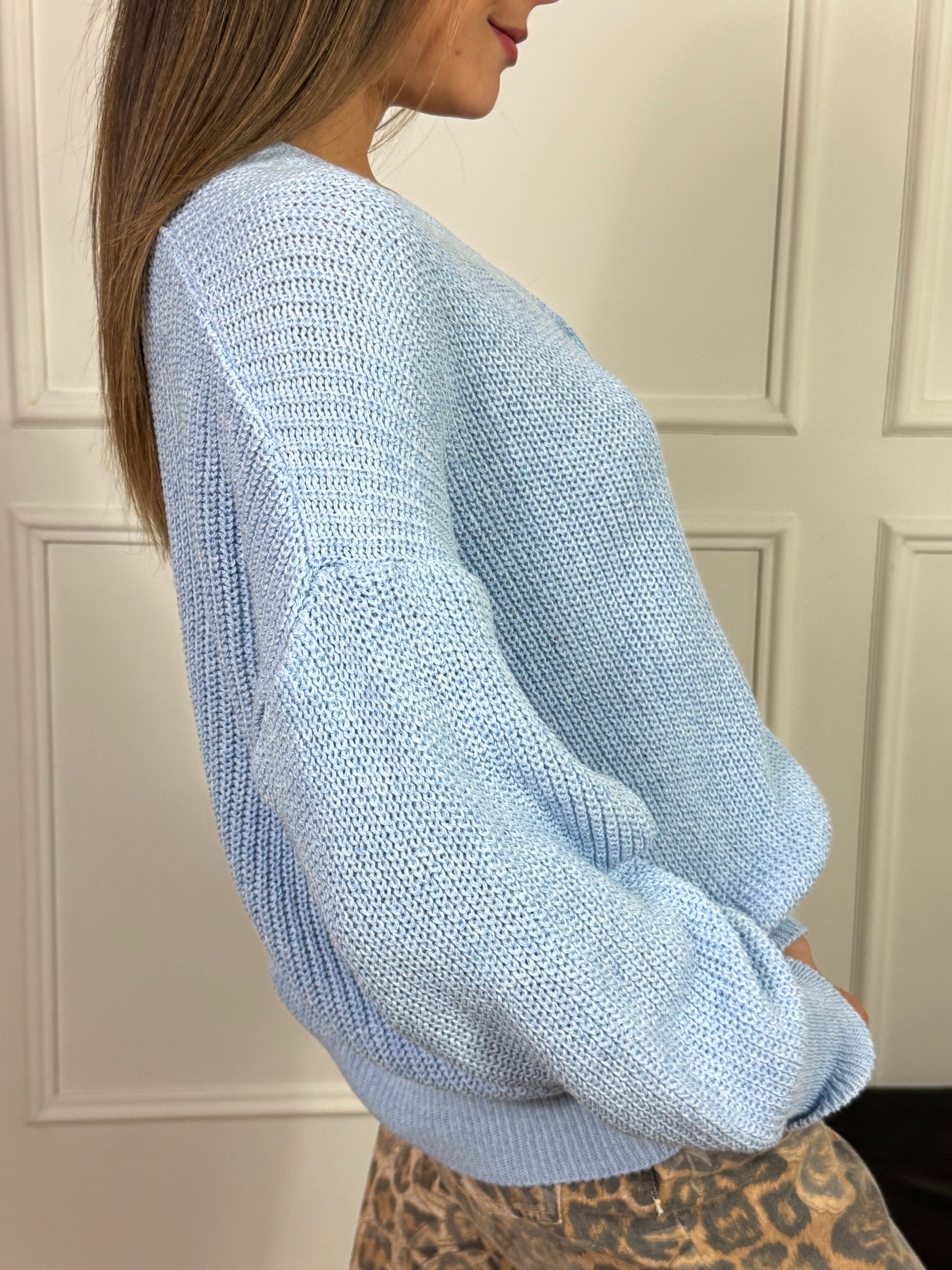 Cardigan con bottoni SUSY MIX TINTA UNITA