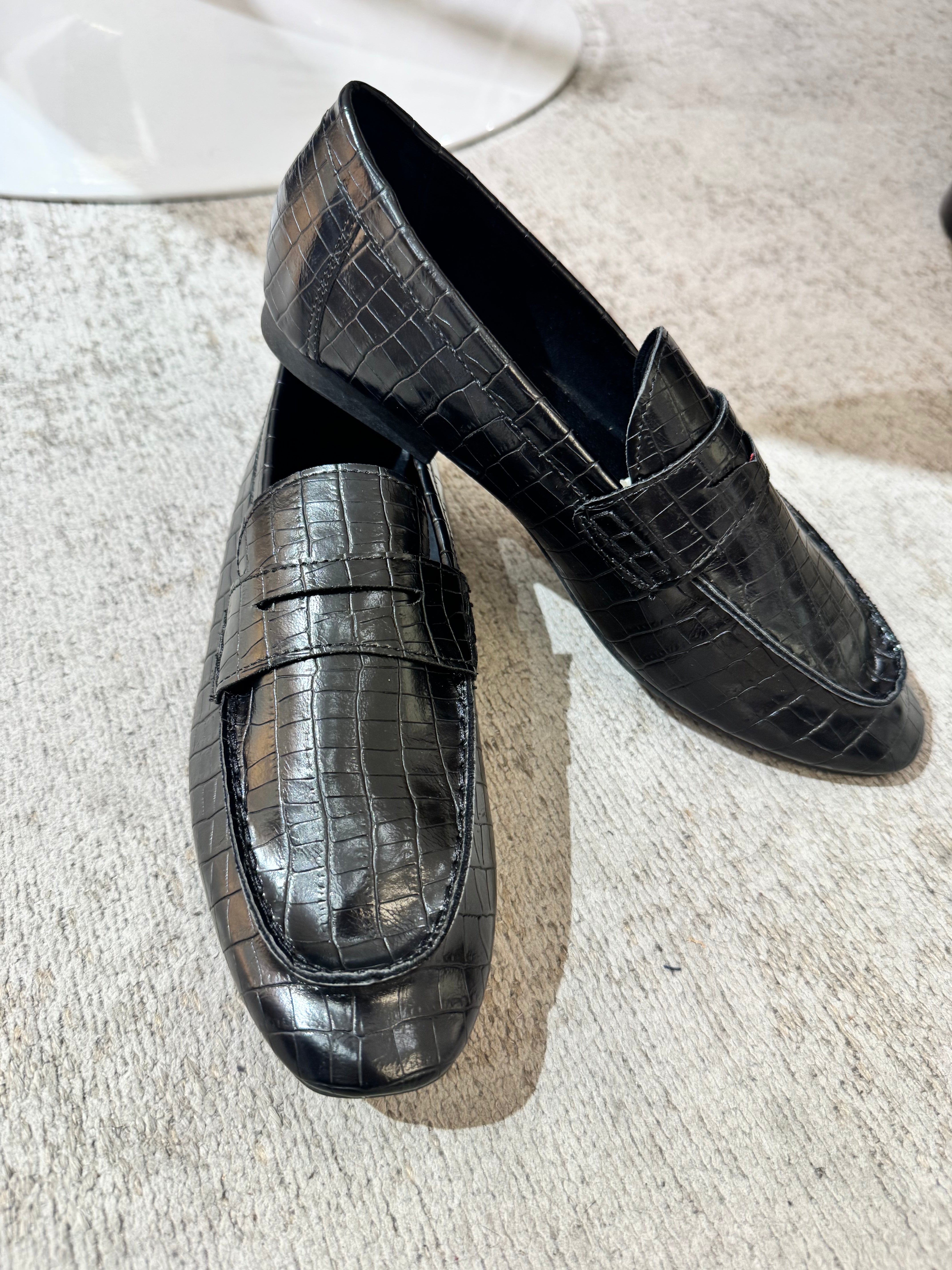 Mocassino Susy Mix in ecopelle texture coccodrillo