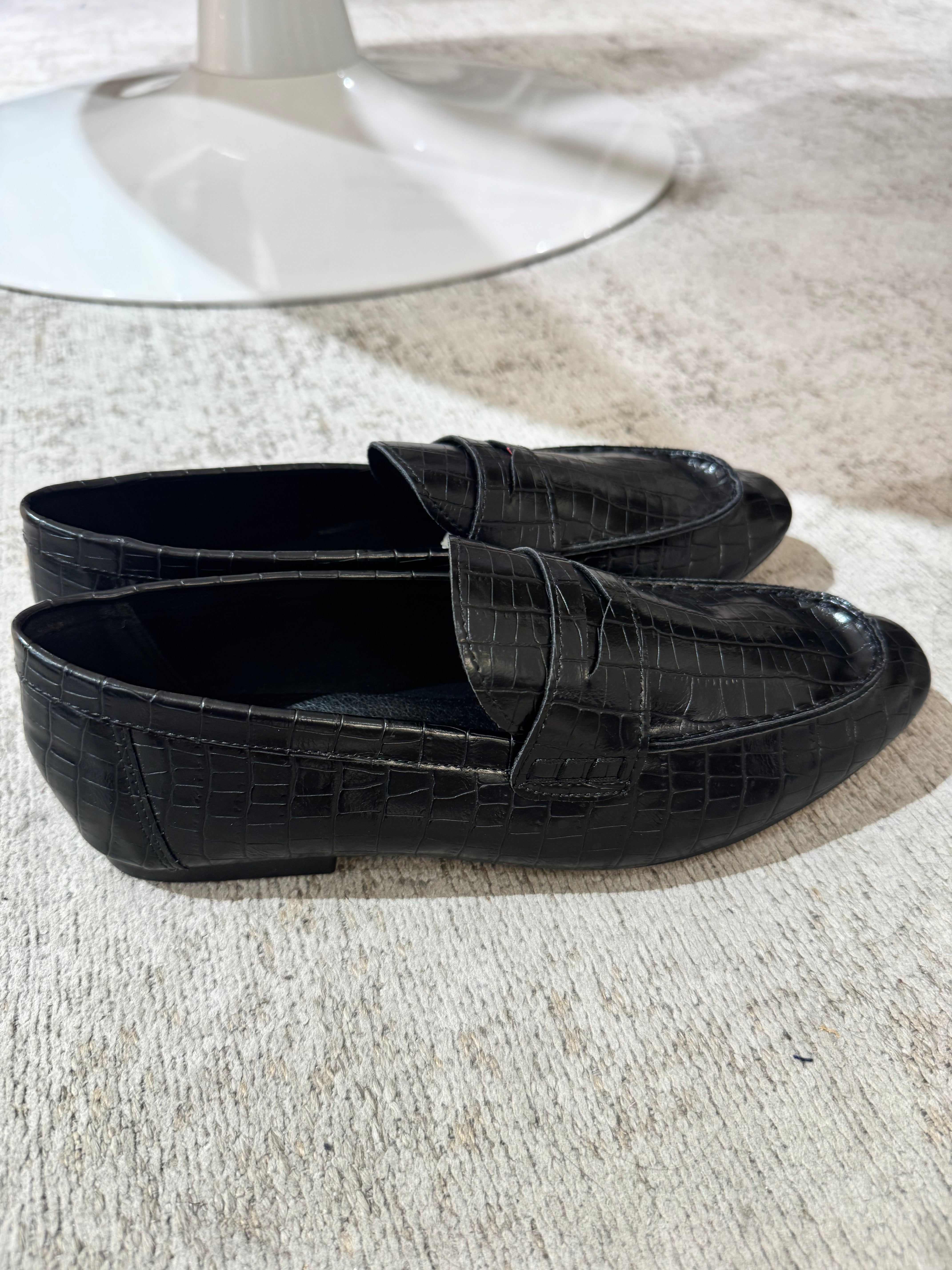Mocassino Susy Mix in ecopelle texture coccodrillo