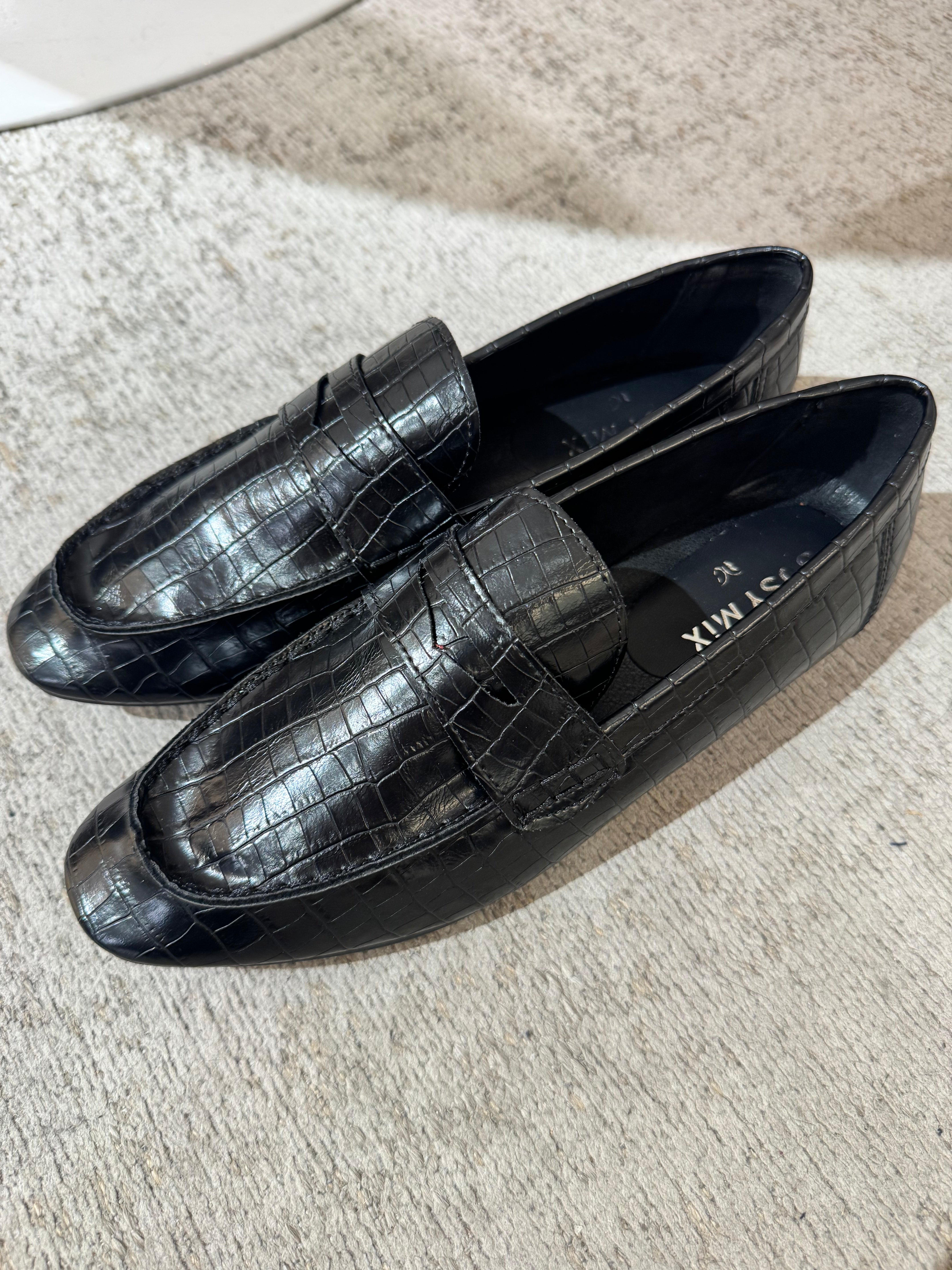 Mocassino Susy Mix in ecopelle texture coccodrillo