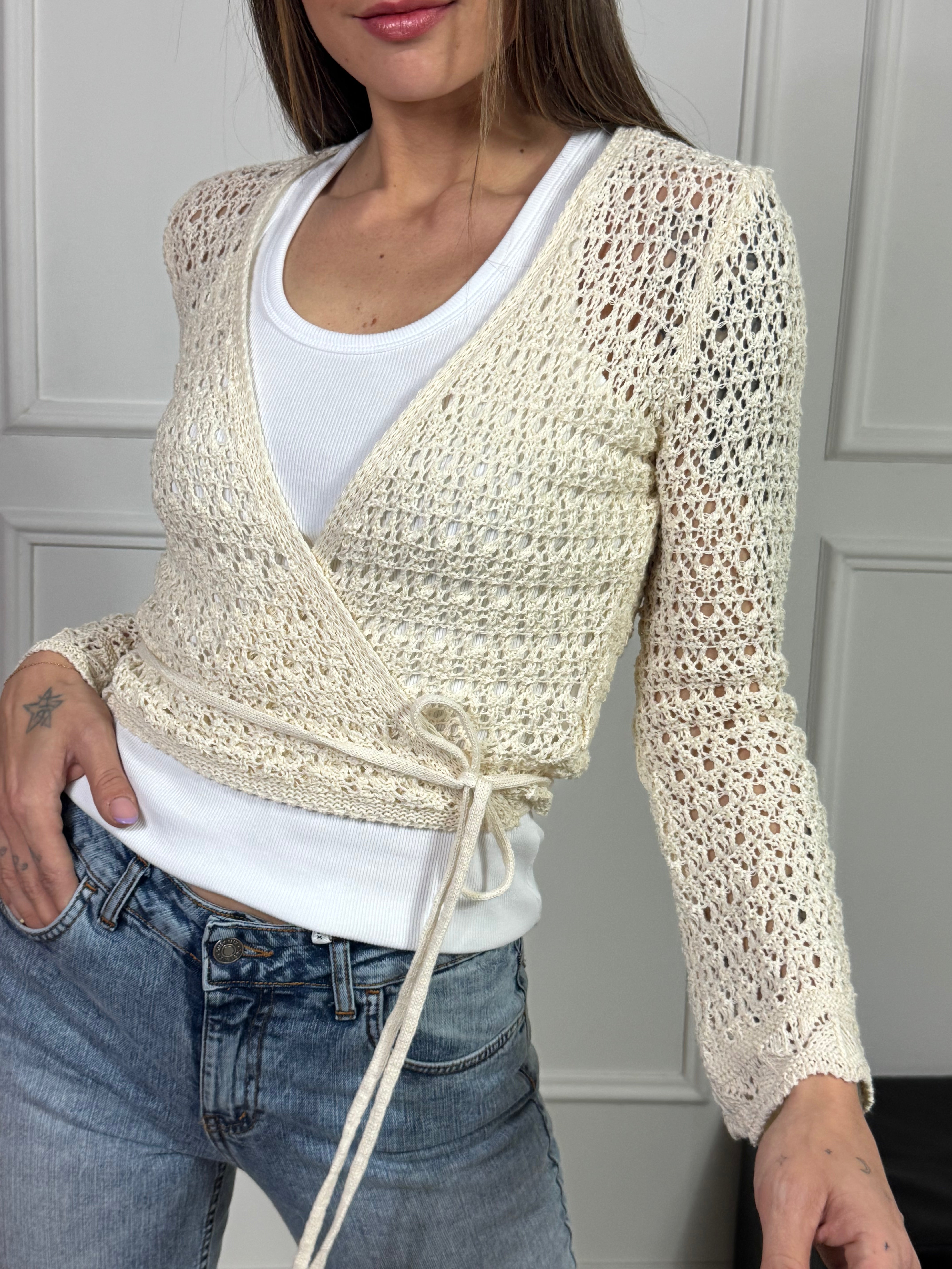 Coprispalle a incrocio Susy Mix TRAFORATO CROCHET