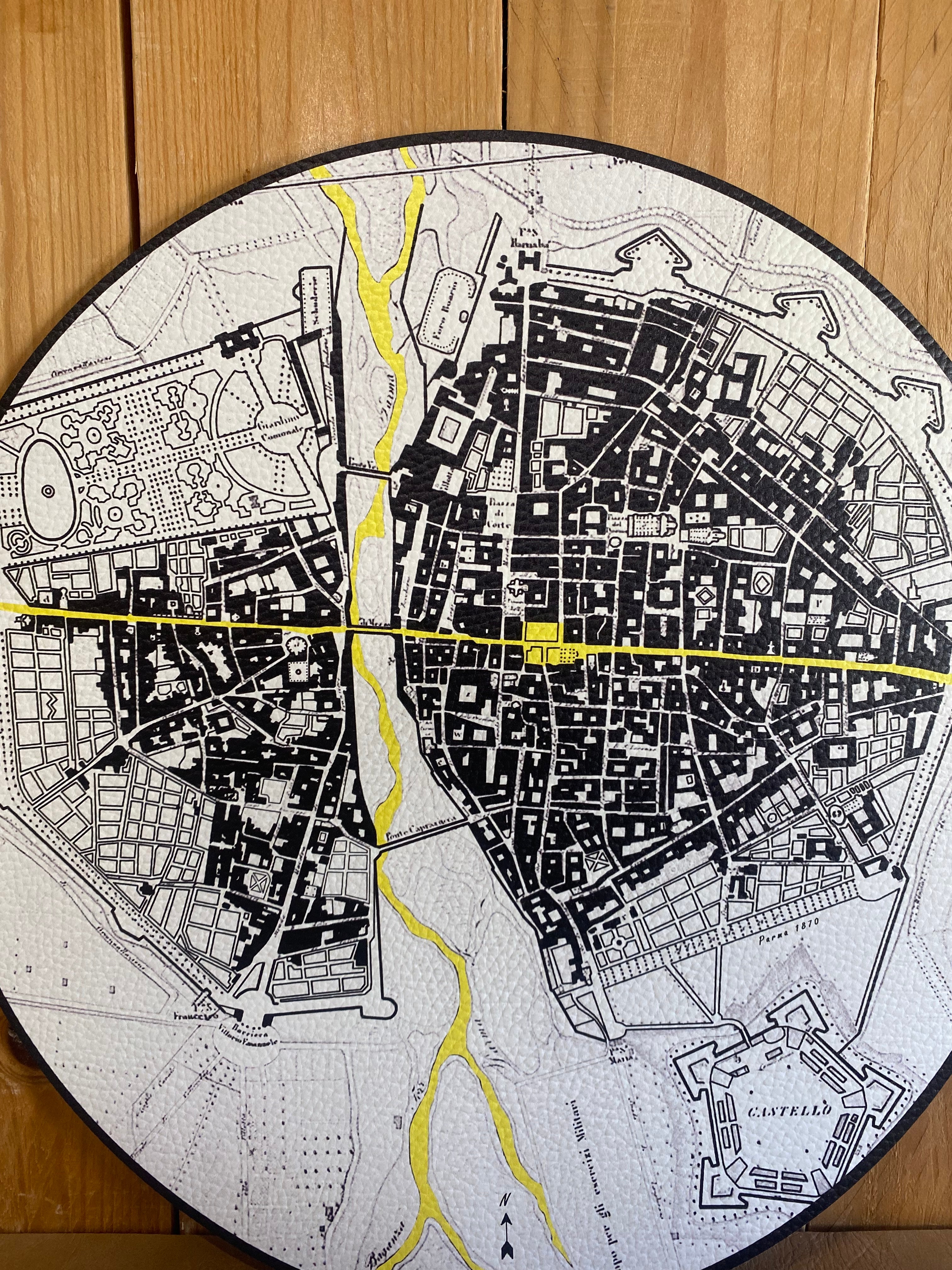 Sottopiatto 2pz MAPPA DI PARMA ILMH