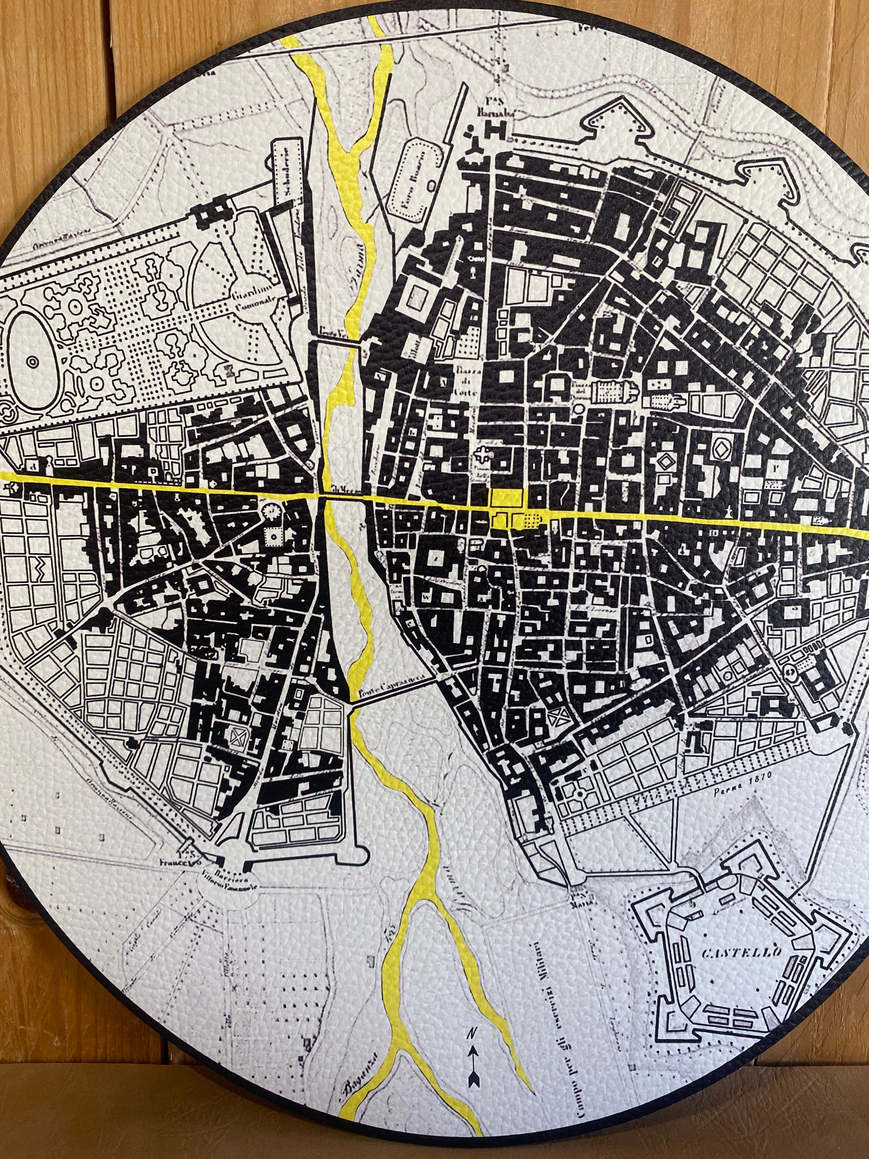 Sottopiatto 2pz MAPPA DI PARMA ILMH