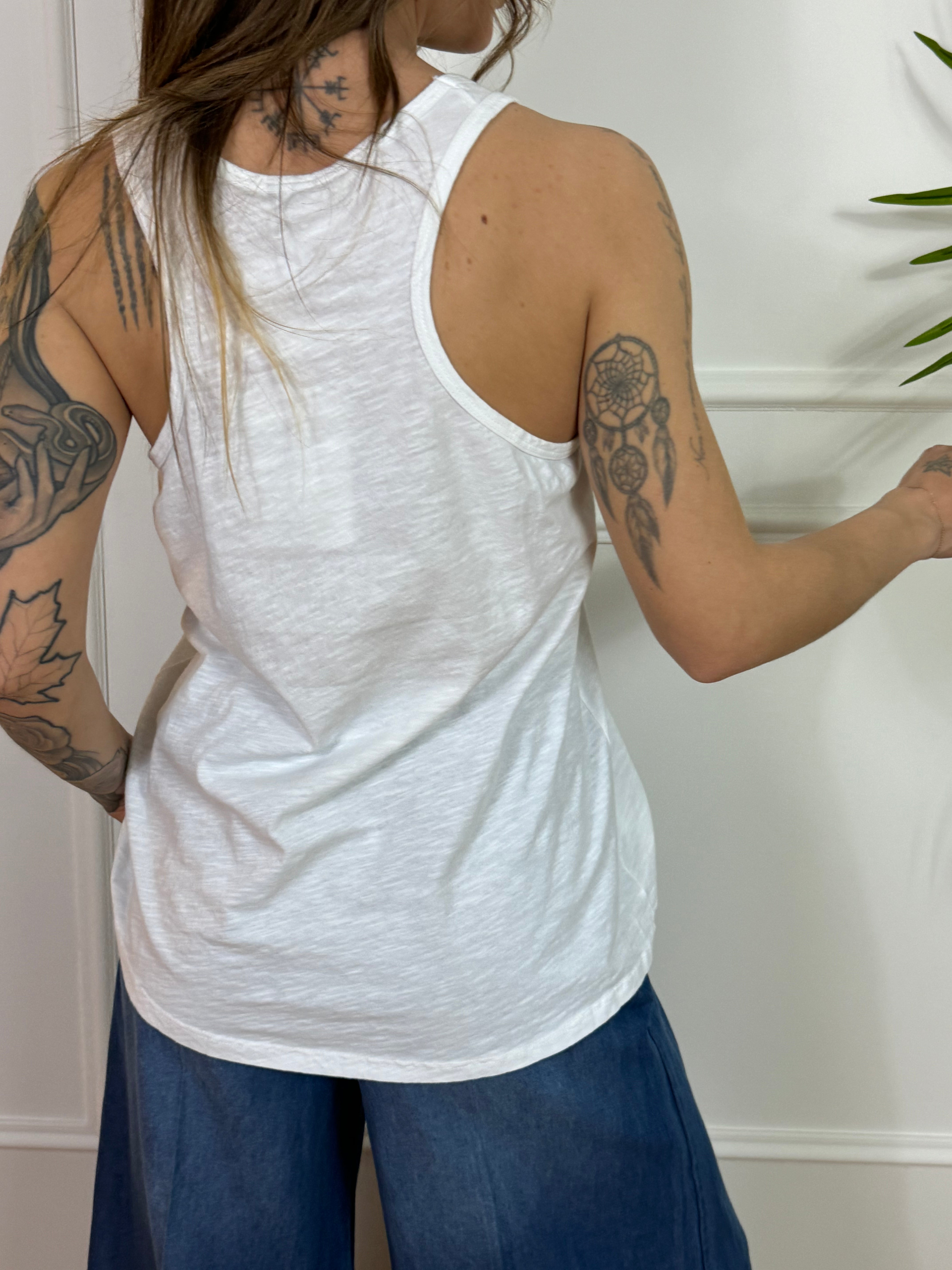 Canotta Susy Mix IN COTONE TINTA UNITA