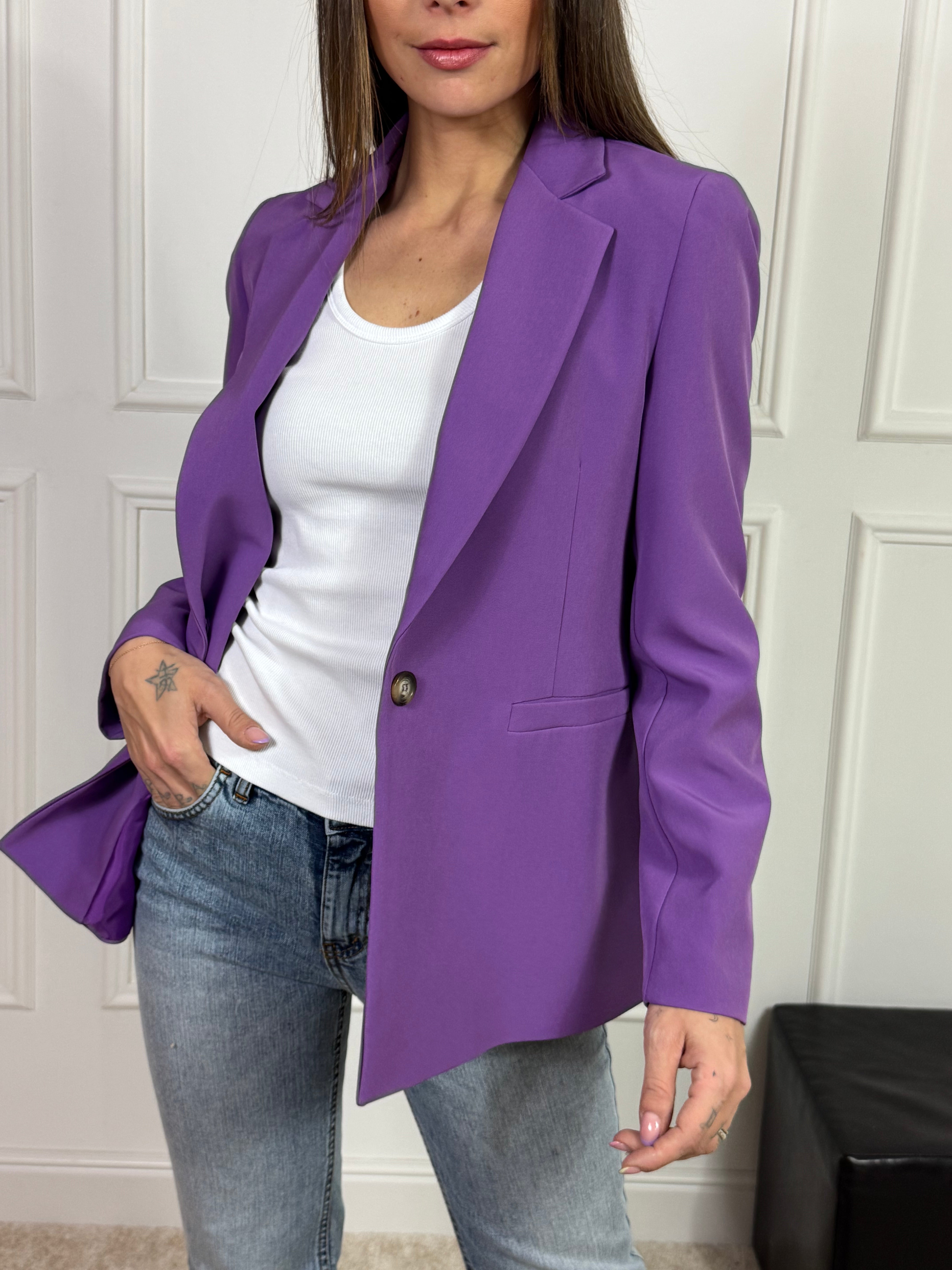 Giacca blazer Susy Mix monopetto basic