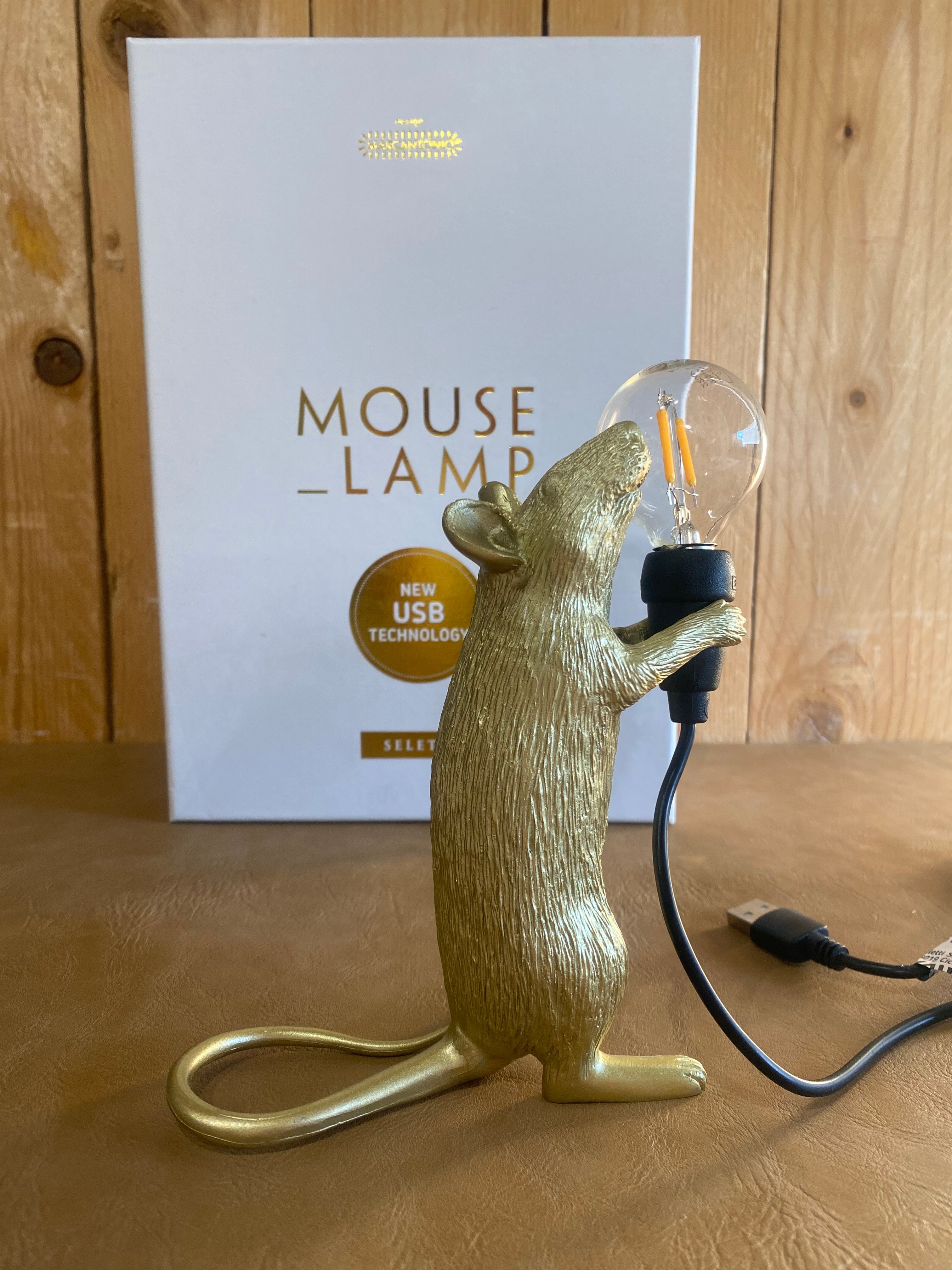 Lampada MOUSE LAMP GOLD SELETTI