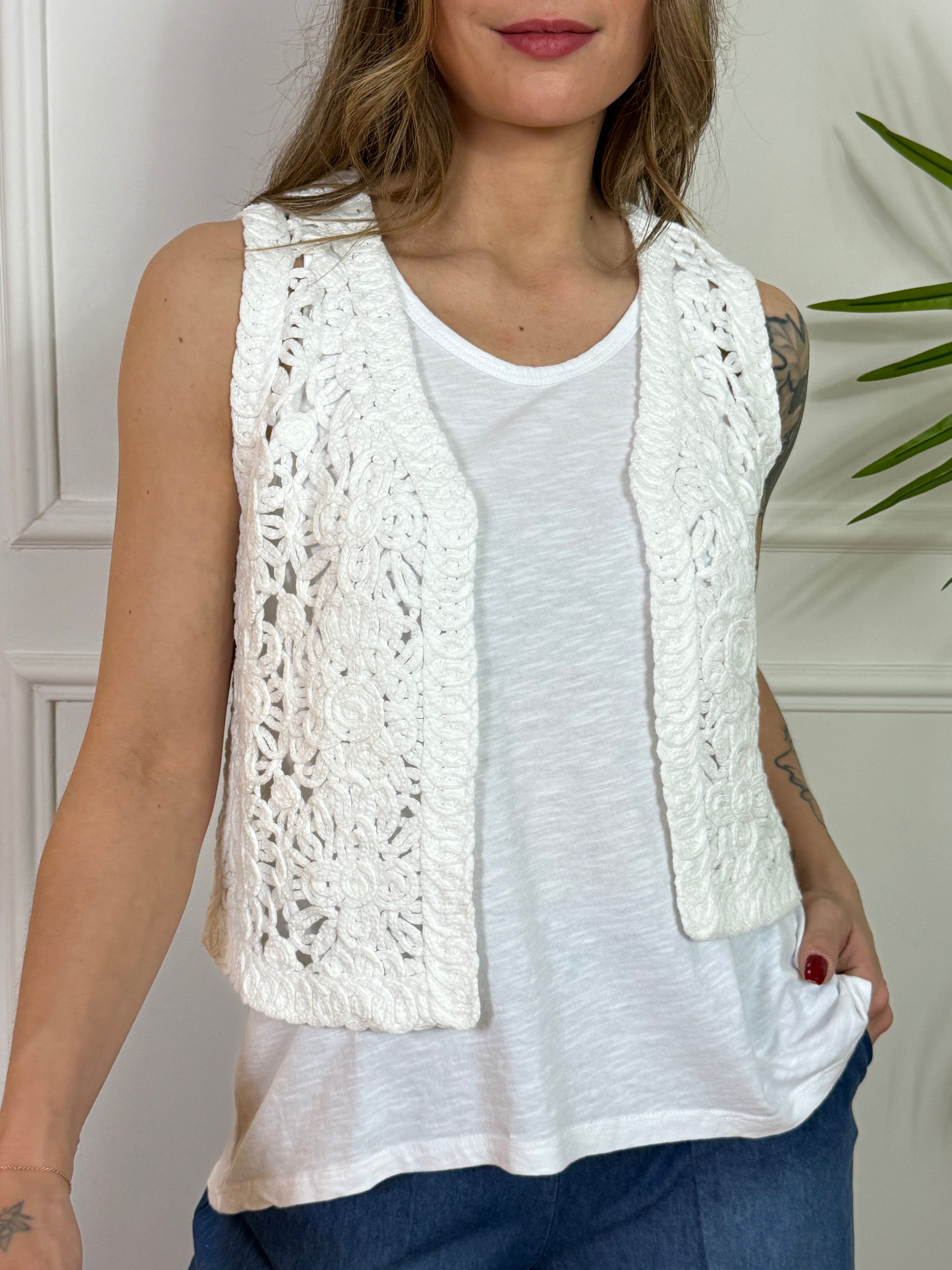Gilet Susy Mix lavorazione crochet
