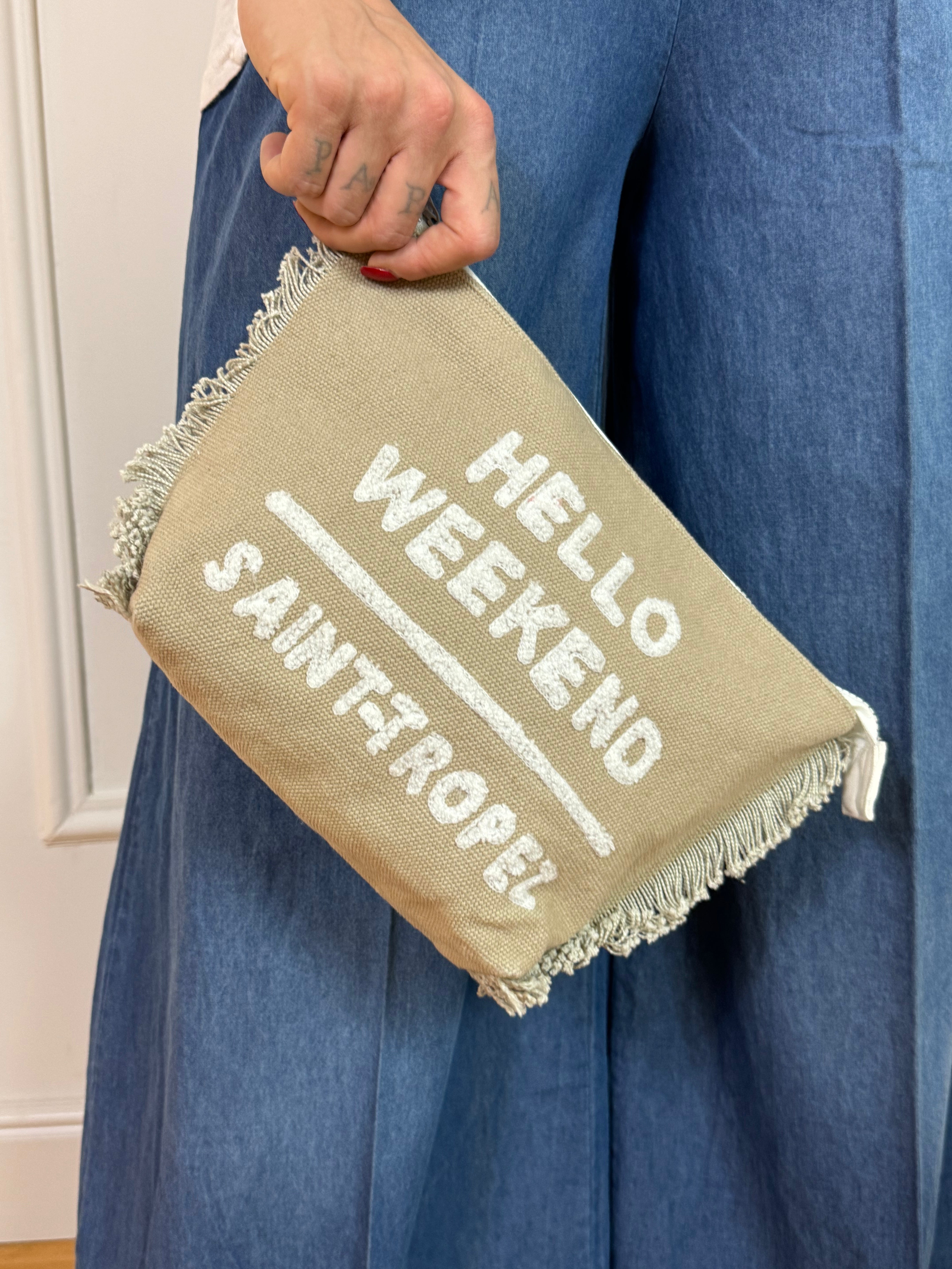 Pochette in canvas Marinette Saint-Tropez HELLO WEEKEND - SAINT-TROPEZ