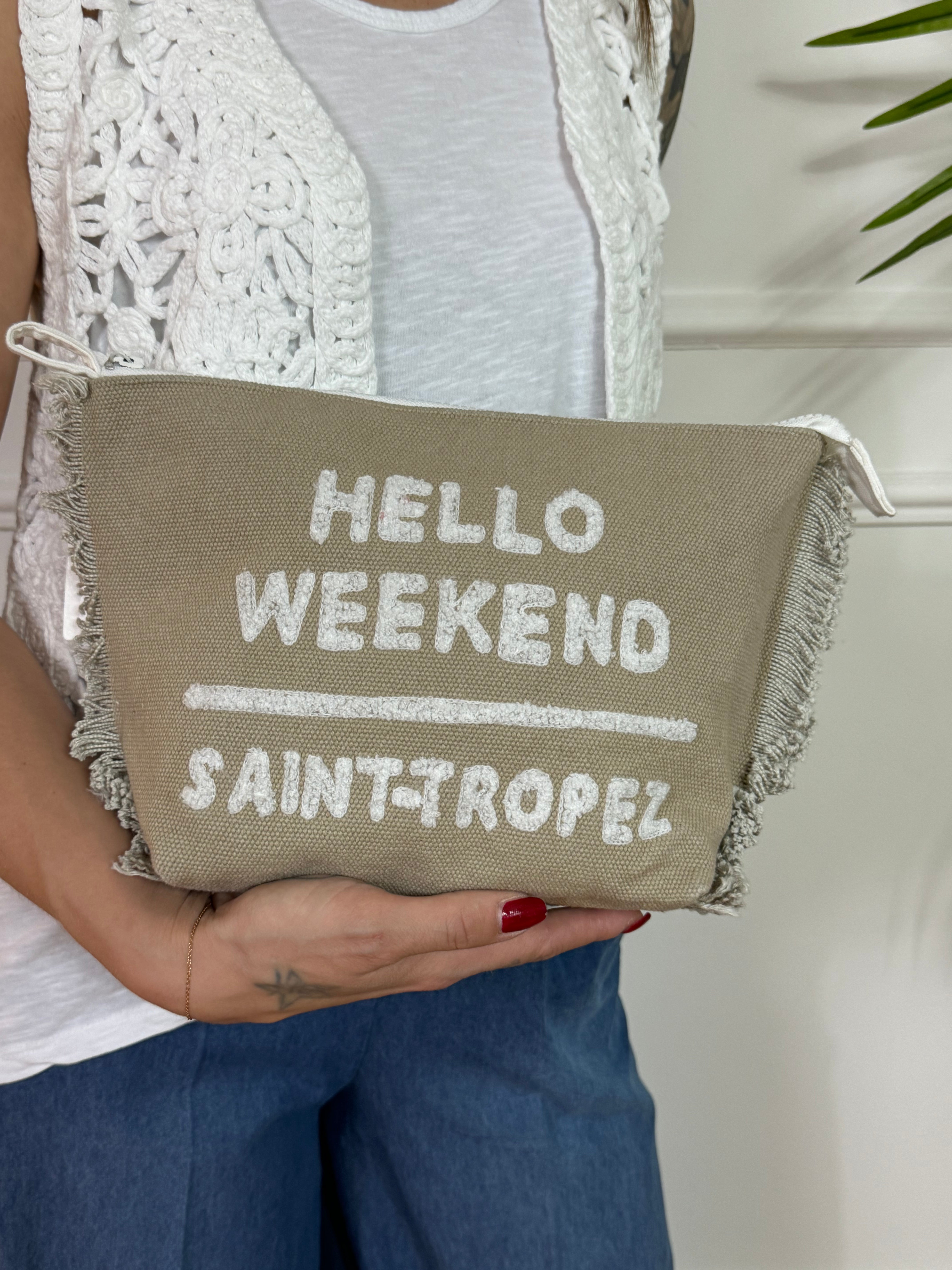 Pochette in canvas Marinette Saint-Tropez HELLO WEEKEND - SAINT-TROPEZ