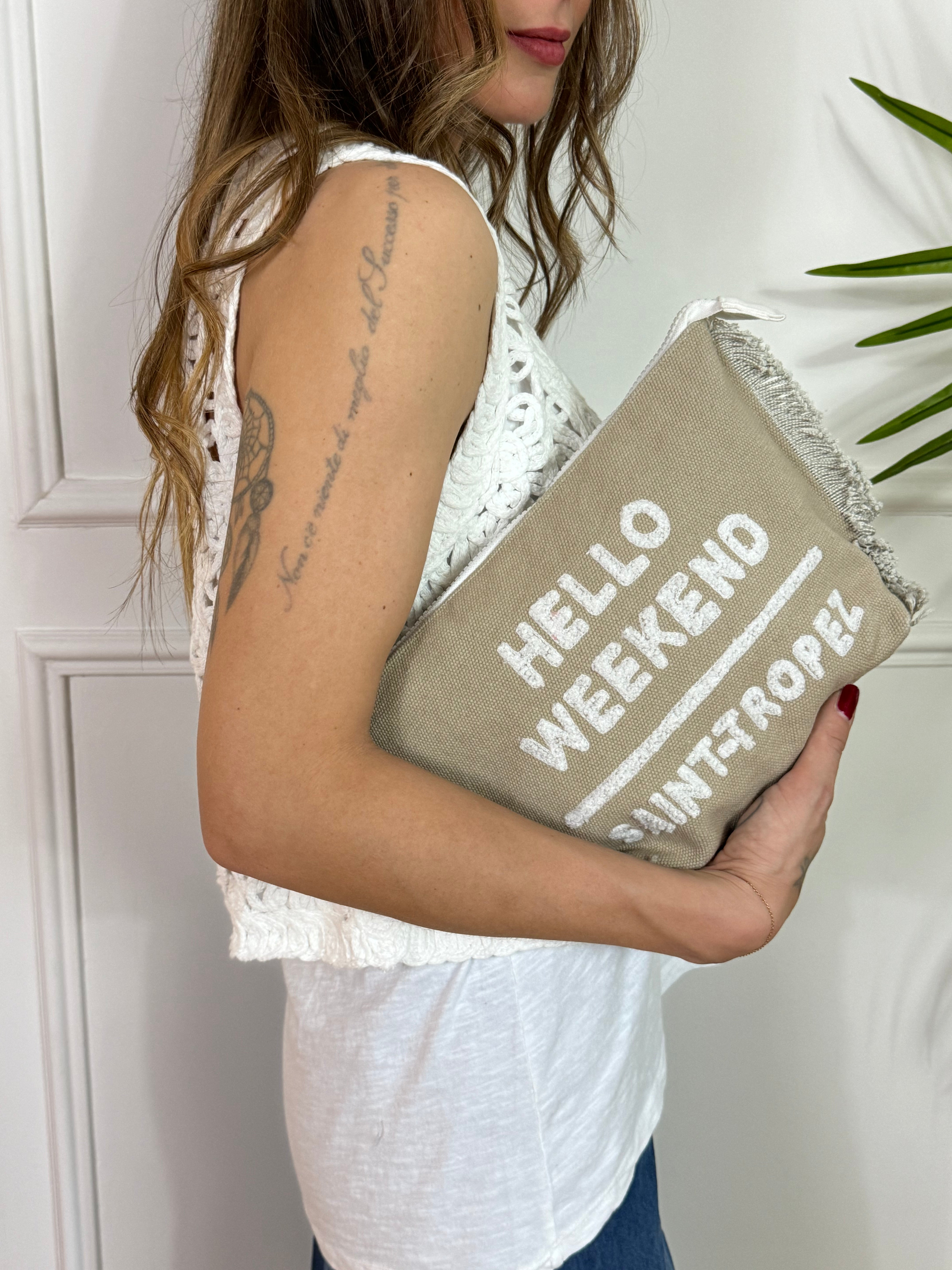 Pochette in canvas Marinette Saint-Tropez HELLO WEEKEND - SAINT-TROPEZ