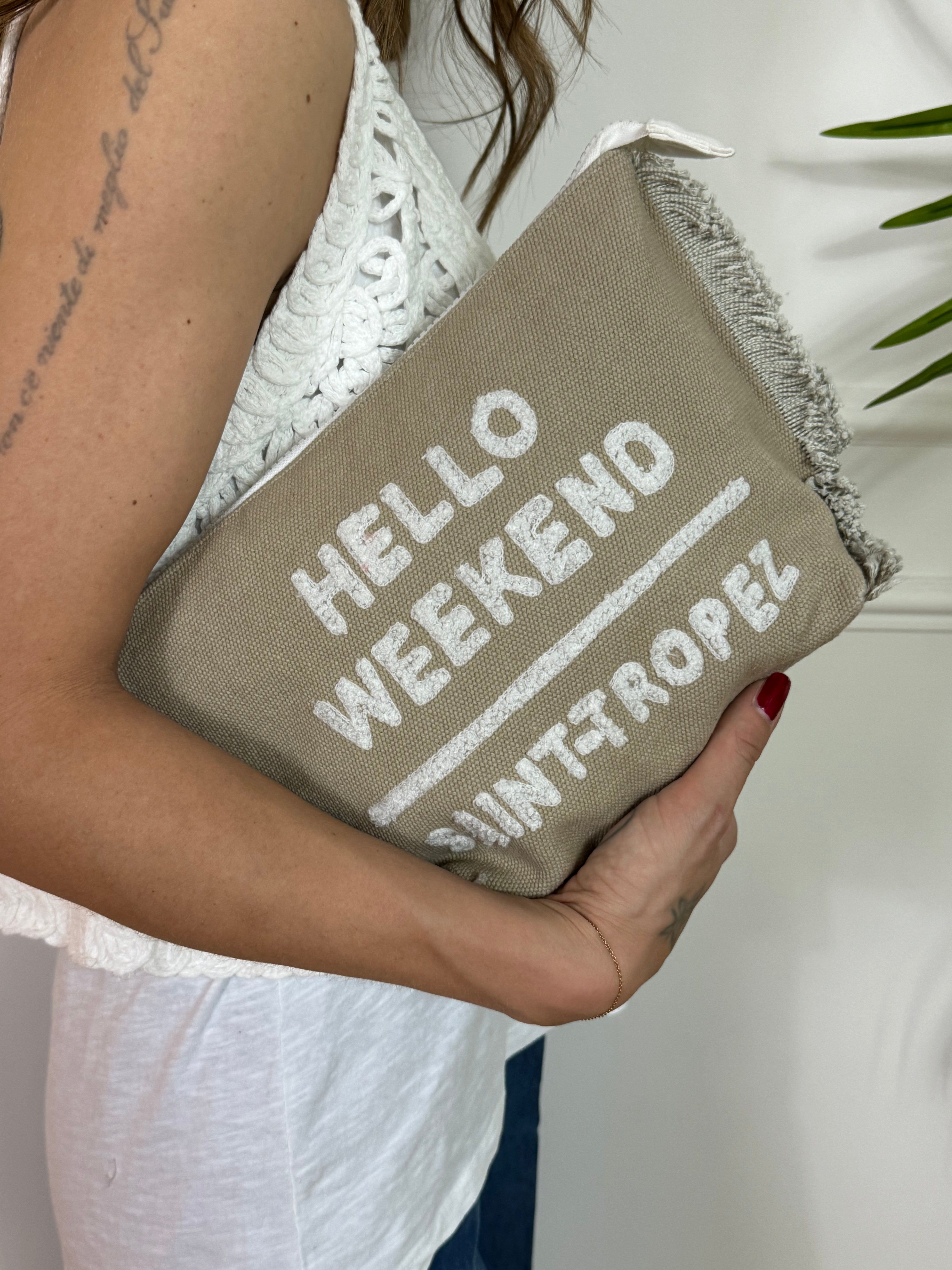 Pochette in canvas Marinette Saint-Tropez HELLO WEEKEND - SAINT-TROPEZ