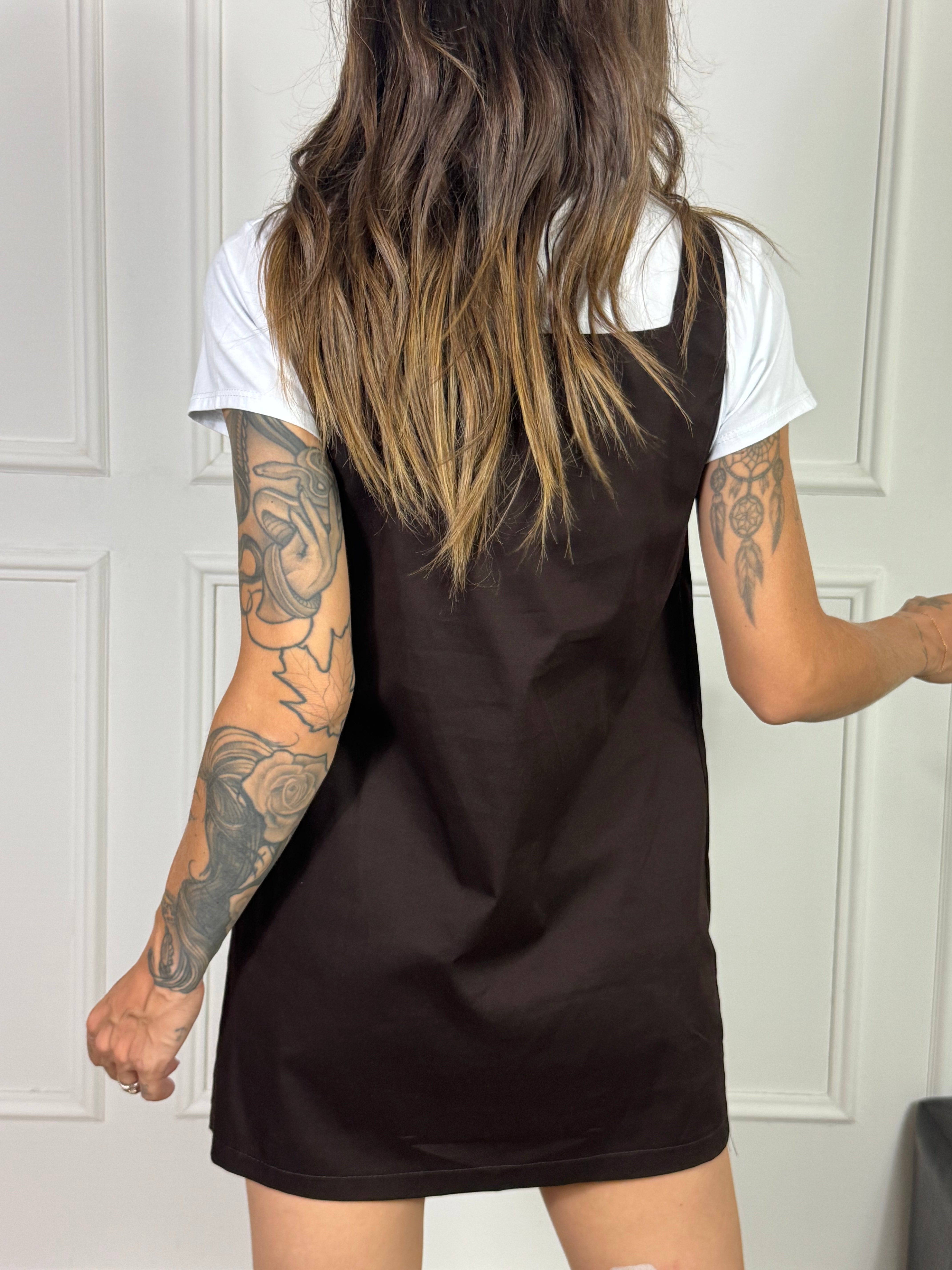 Abito corto in cotone MORO Victoria ILMH con T-SHIRT sotto