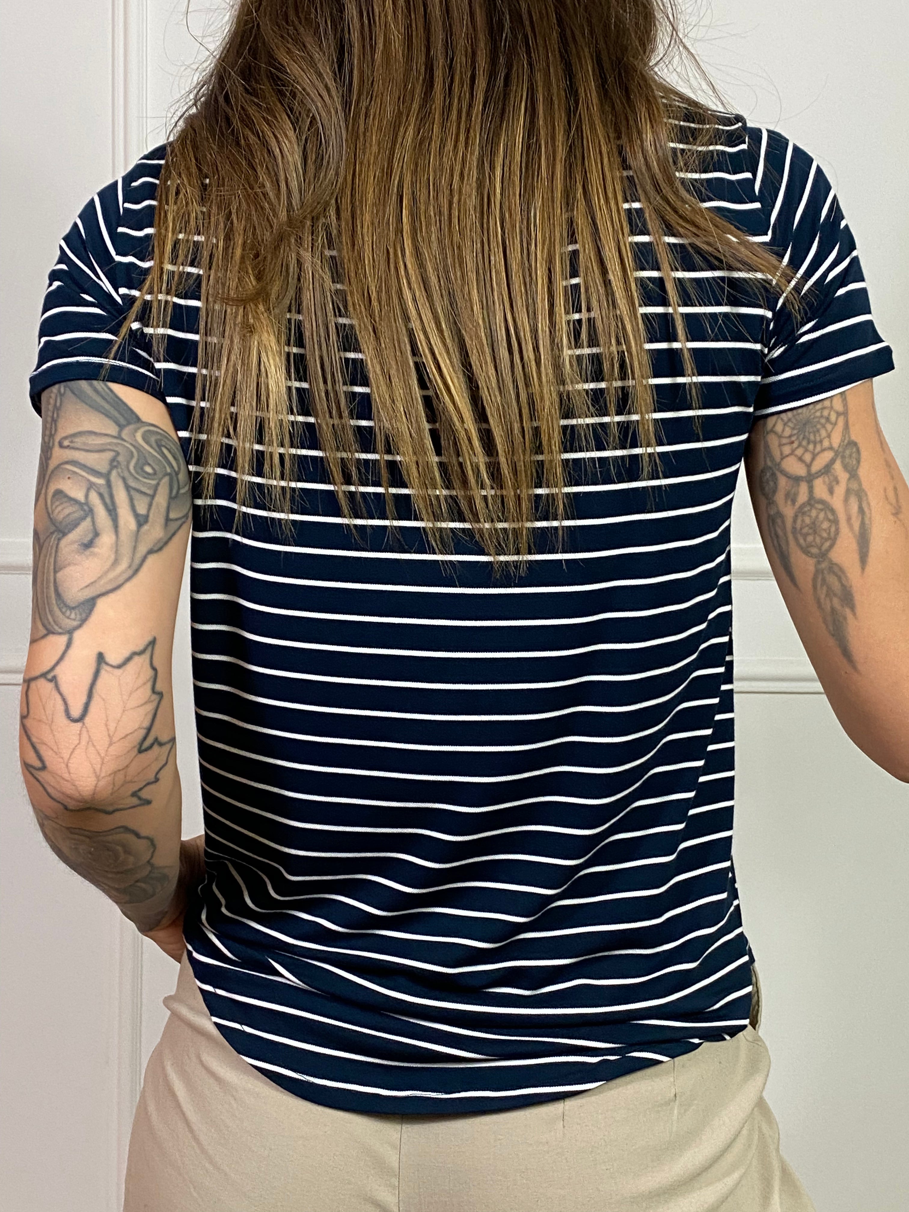 T-SHIRT in viscosa elasticizzata Ragno RIGHINE SCOLLO BARCHETTA - ART. DT05TB