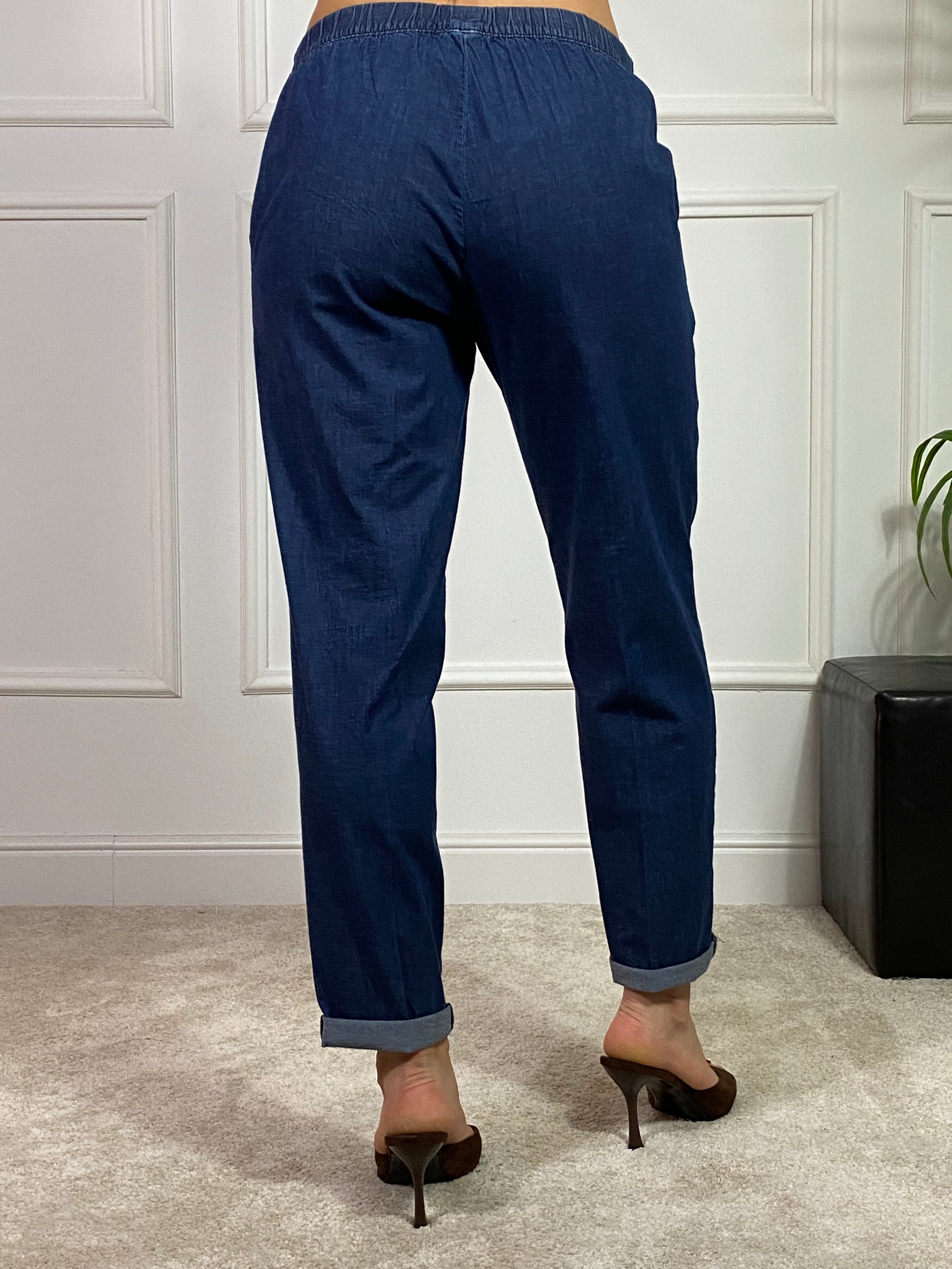 Pantalone JEANS CHAMBRAY modello JOGGER with POCKETS Ragno- ART. DS87PB
