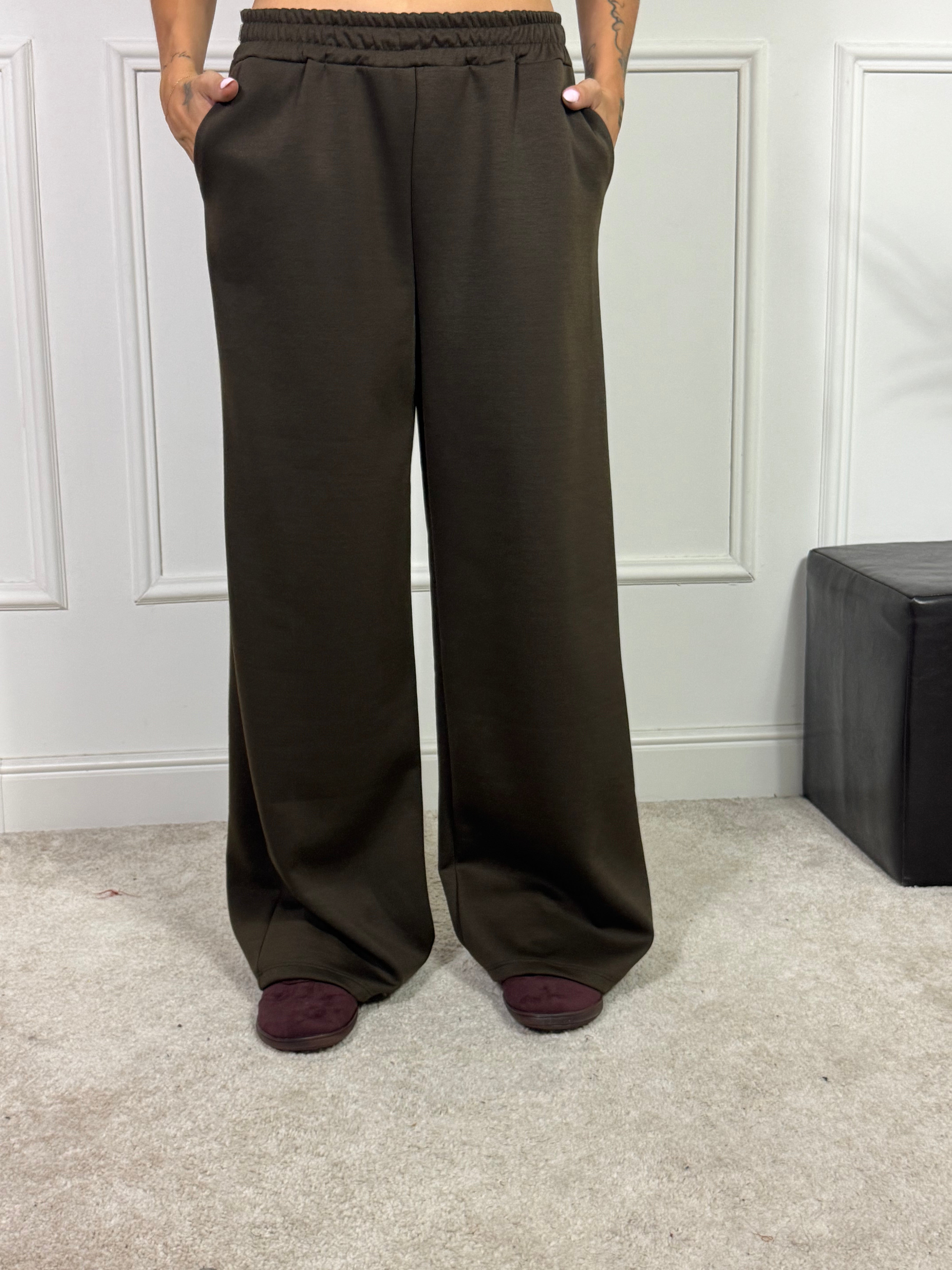 PANTALONE PALAZZO TESSUTO TECNICO Victoria ILMH TINTA UNITA