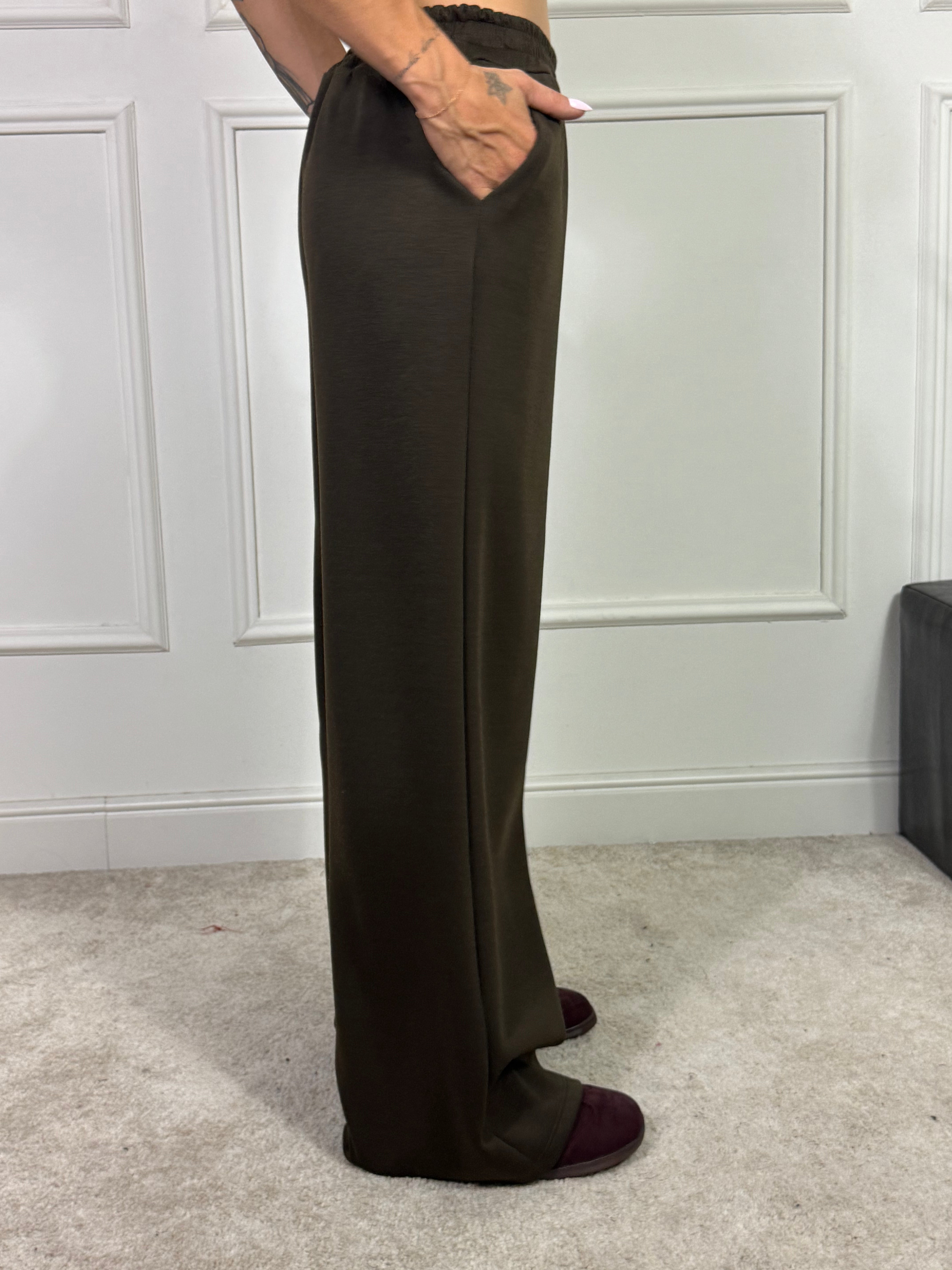 PANTALONE PALAZZO TESSUTO TECNICO Victoria ILMH TINTA UNITA
