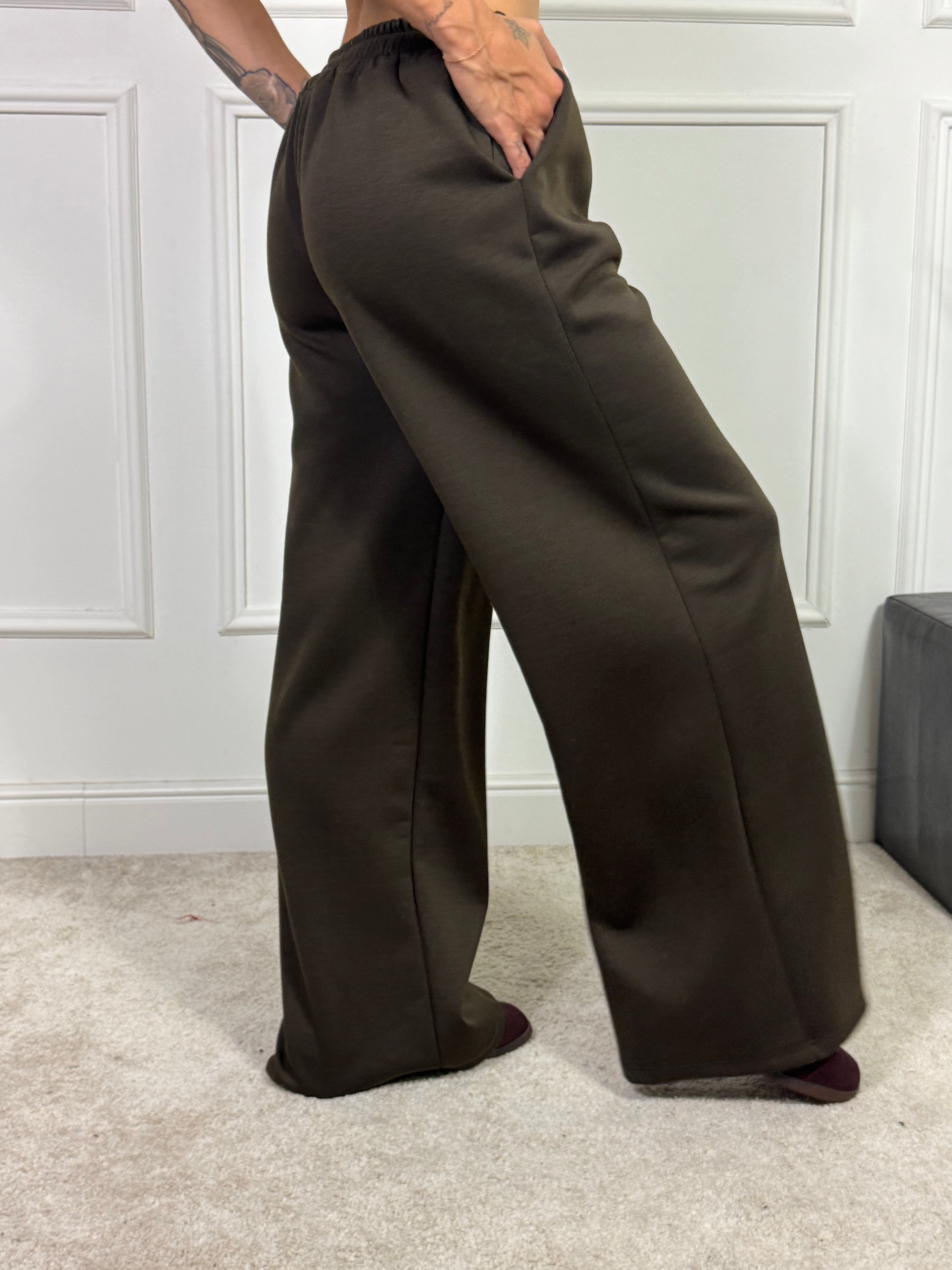 PANTALONE PALAZZO TESSUTO TECNICO Victoria ILMH TINTA UNITA